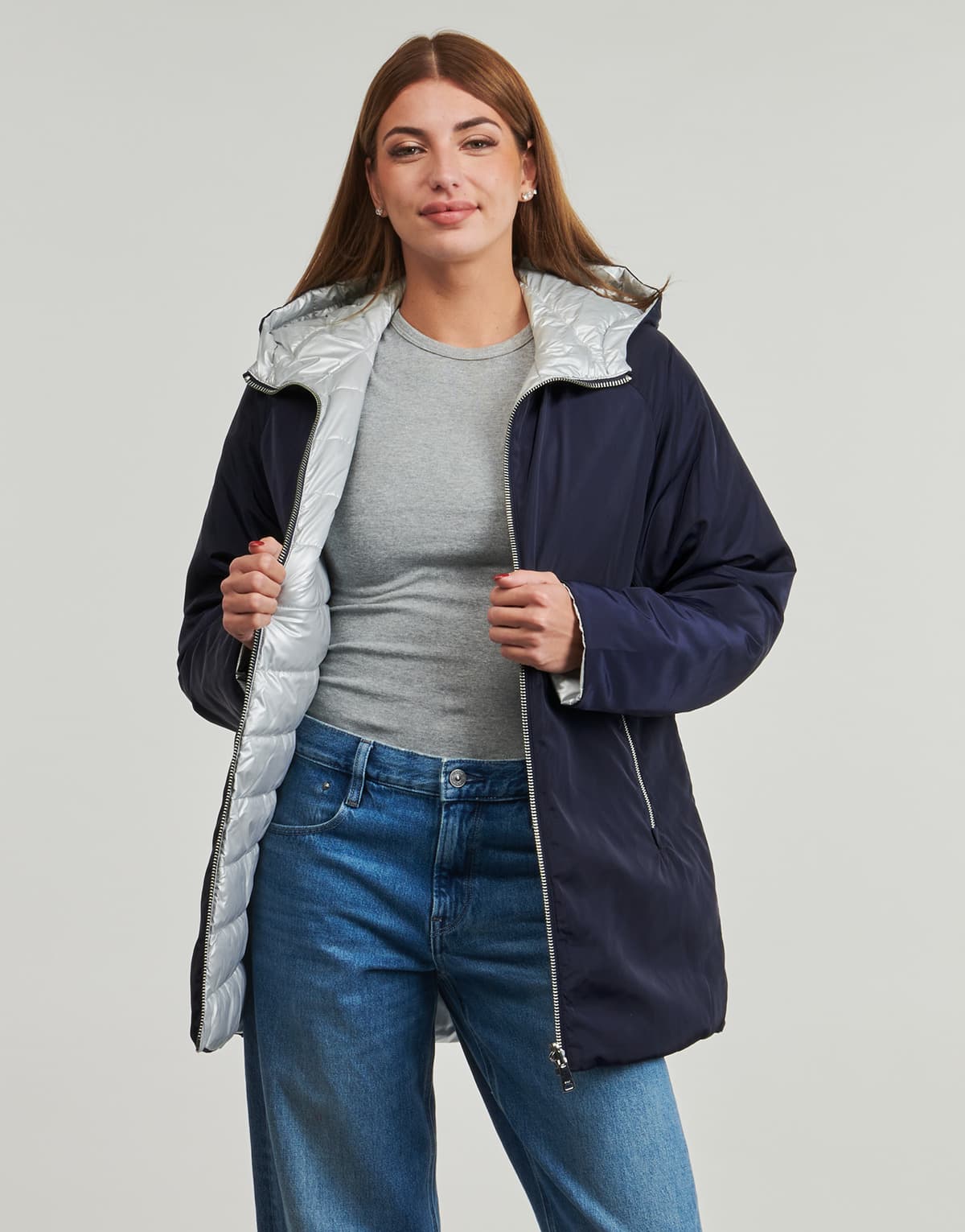 Women's Parkas Only Blue