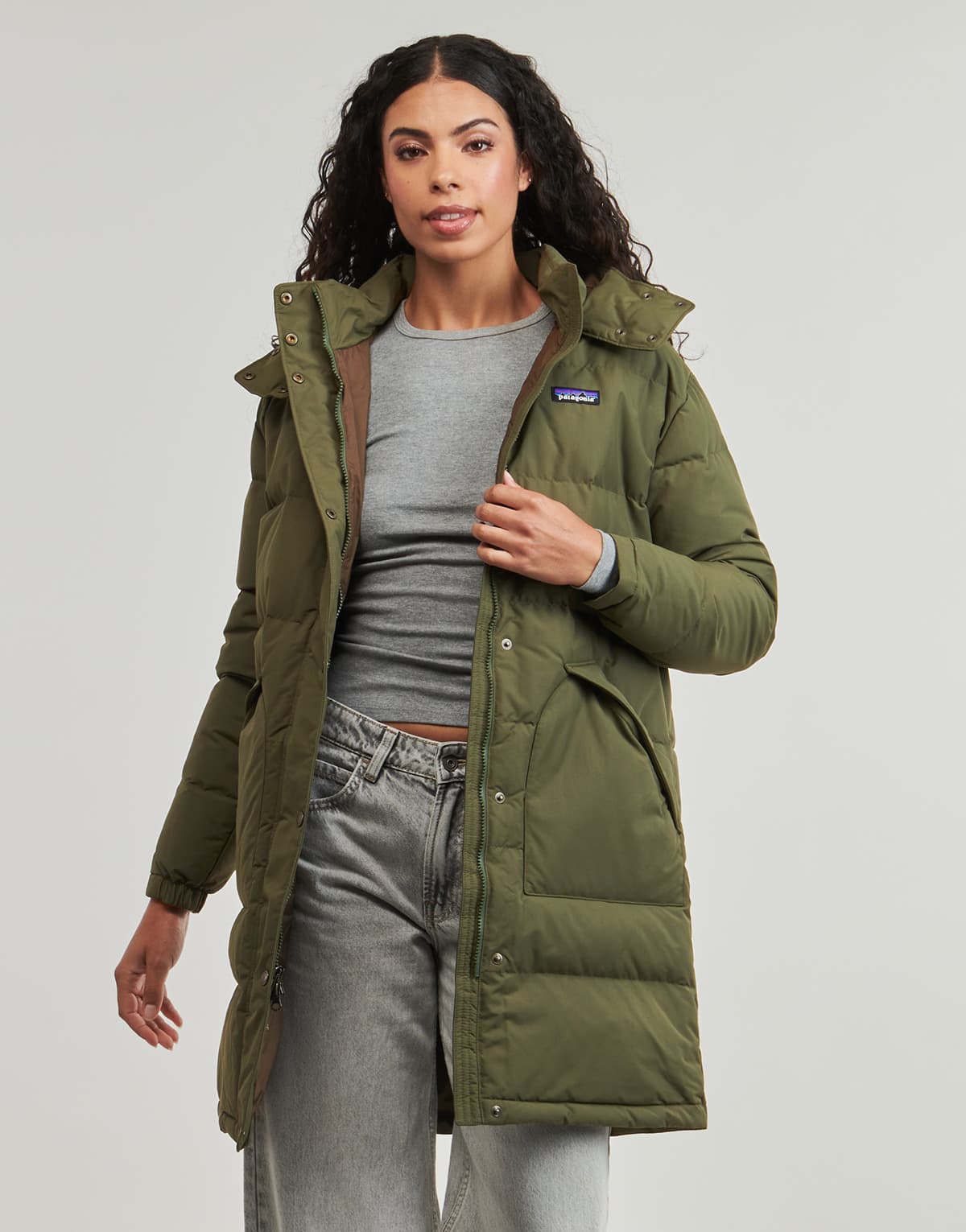Women's Parkas Patagonia Khaki