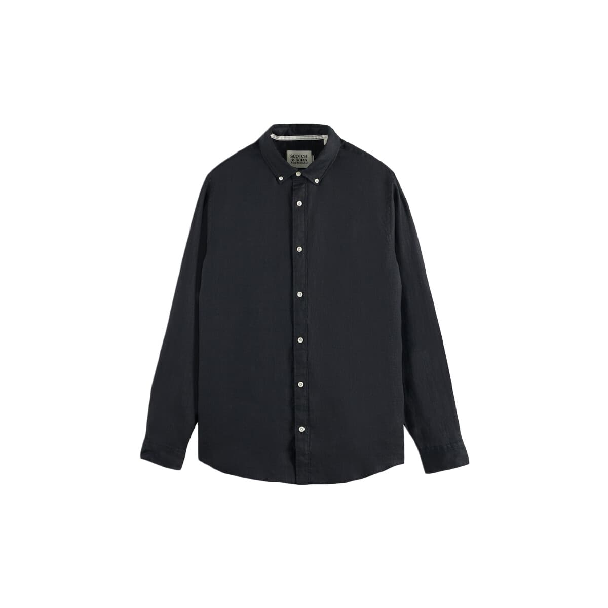 Πουκάμισο με μακριά μανίκια Scotch & Soda CORE LINEN BUTTONED DOWN LONGSLEEVE SHIRT MEN SCOTCH SODA