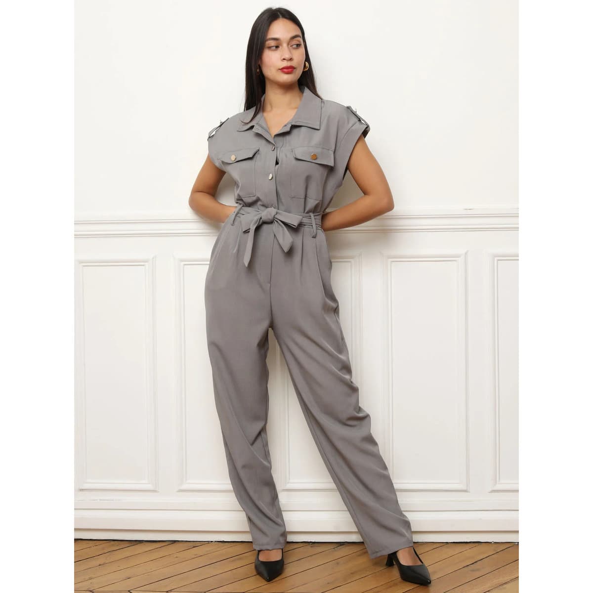 Women's Jumpsuits La Modeuse Gray