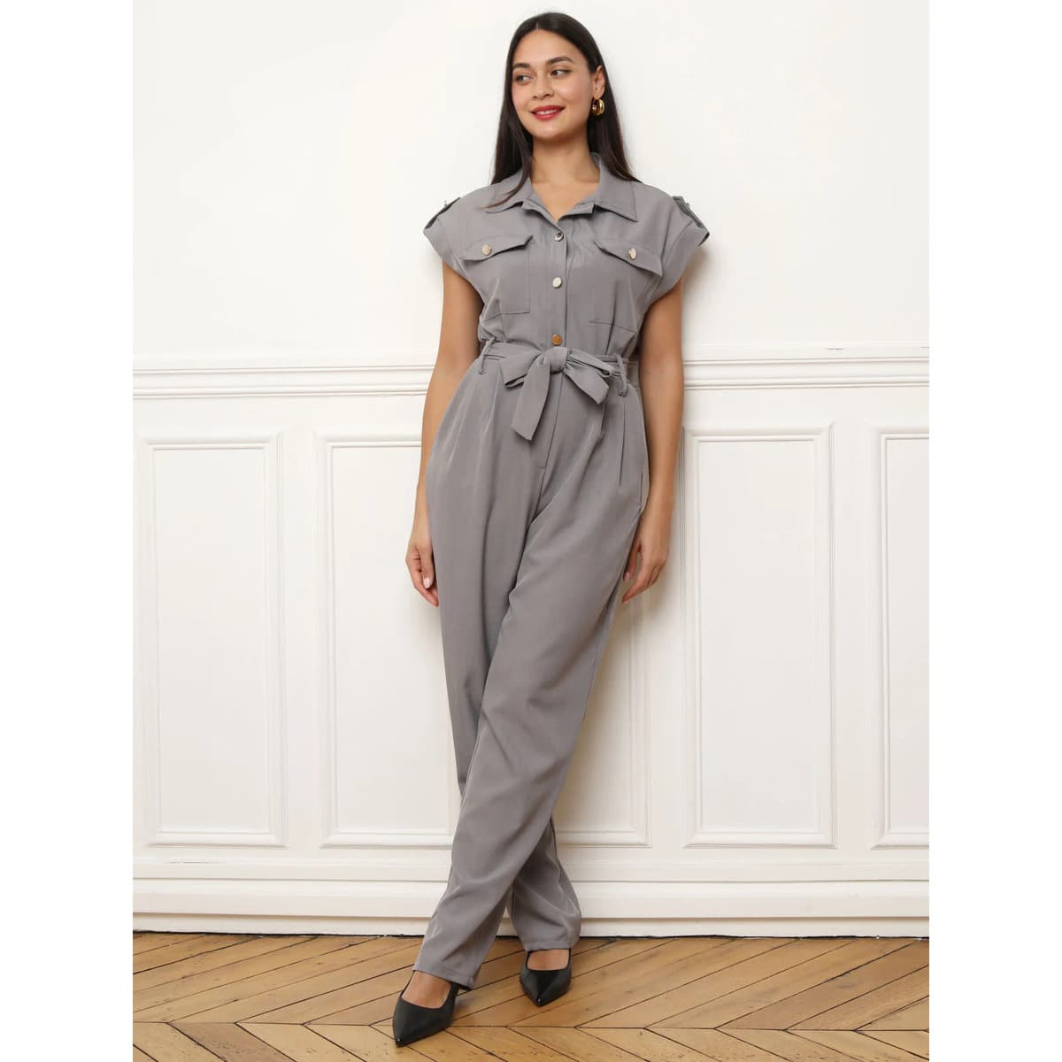 Women's Jumpsuits La Modeuse Gray