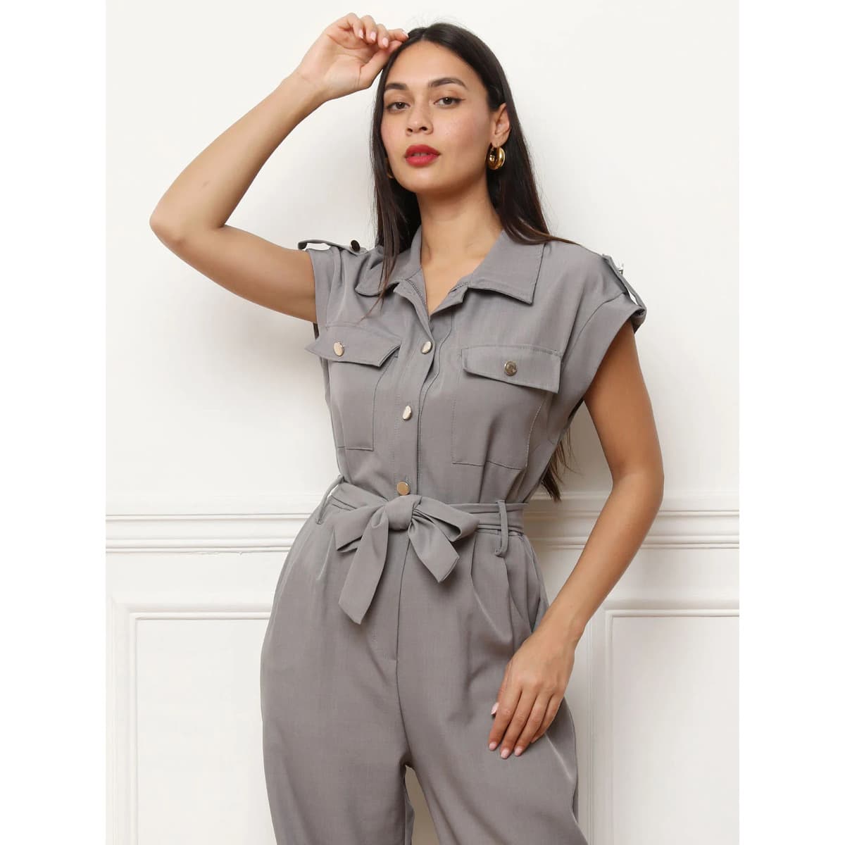 Women's Jumpsuits La Modeuse Gray