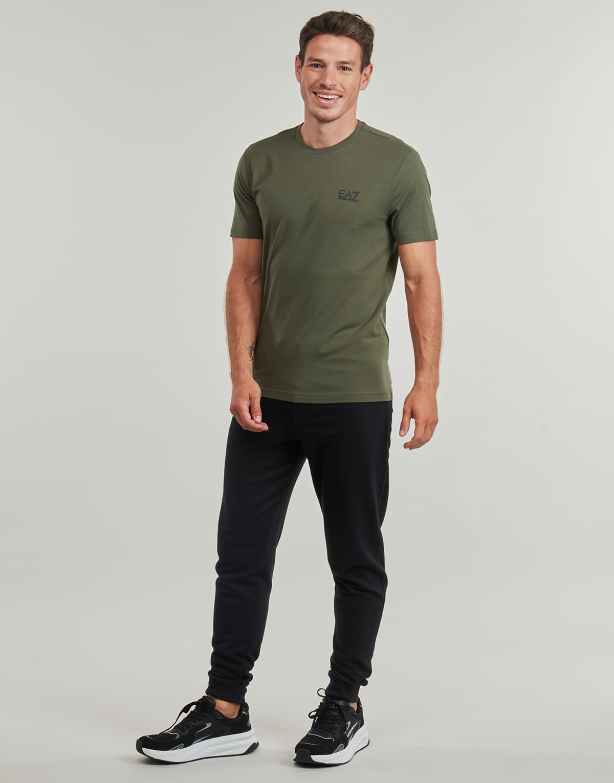 Men's T-Shirts EA7 Khaki