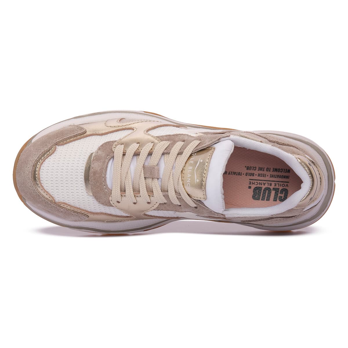 Women's Sneakers Voile Blanche Beige