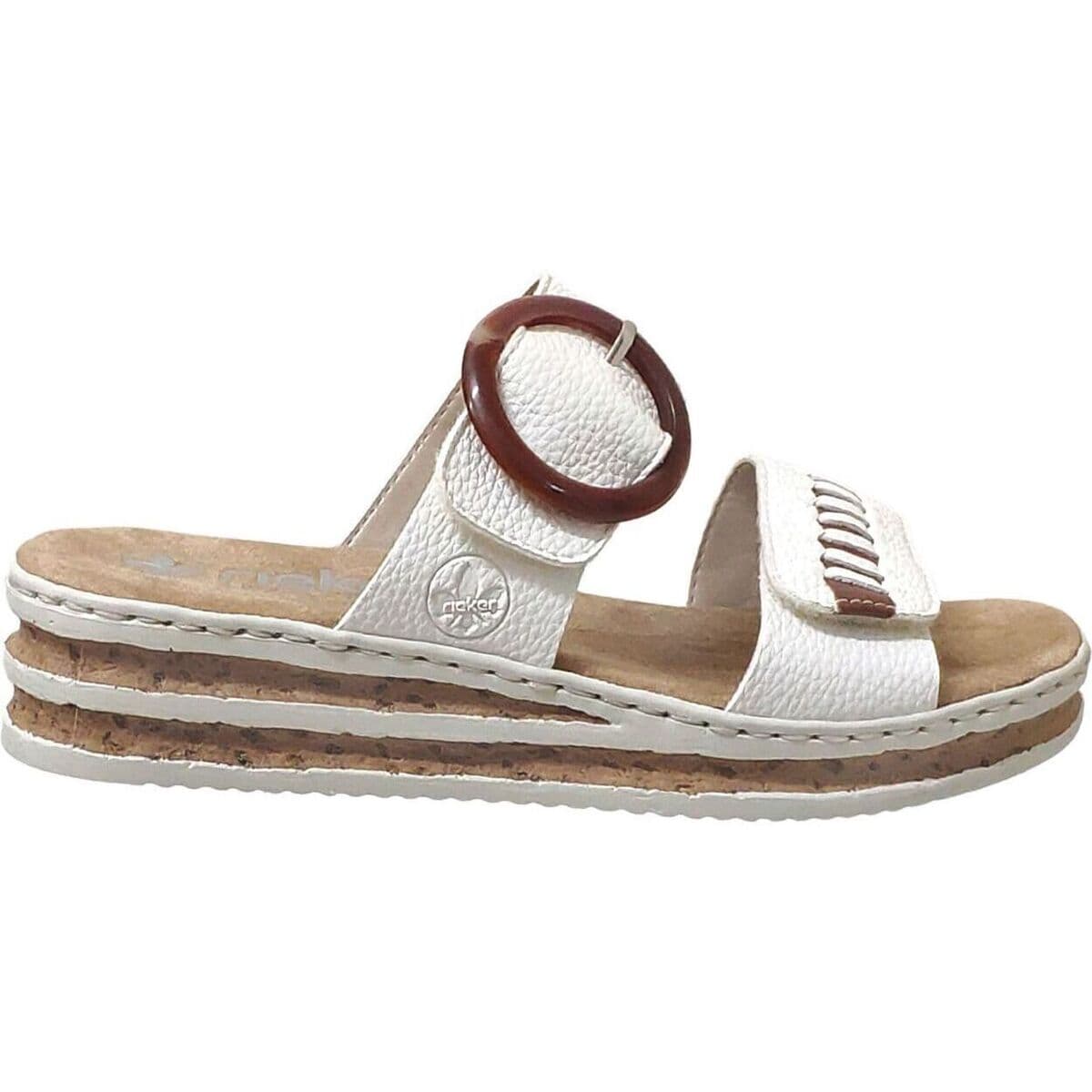Women's Mules Rieker White
