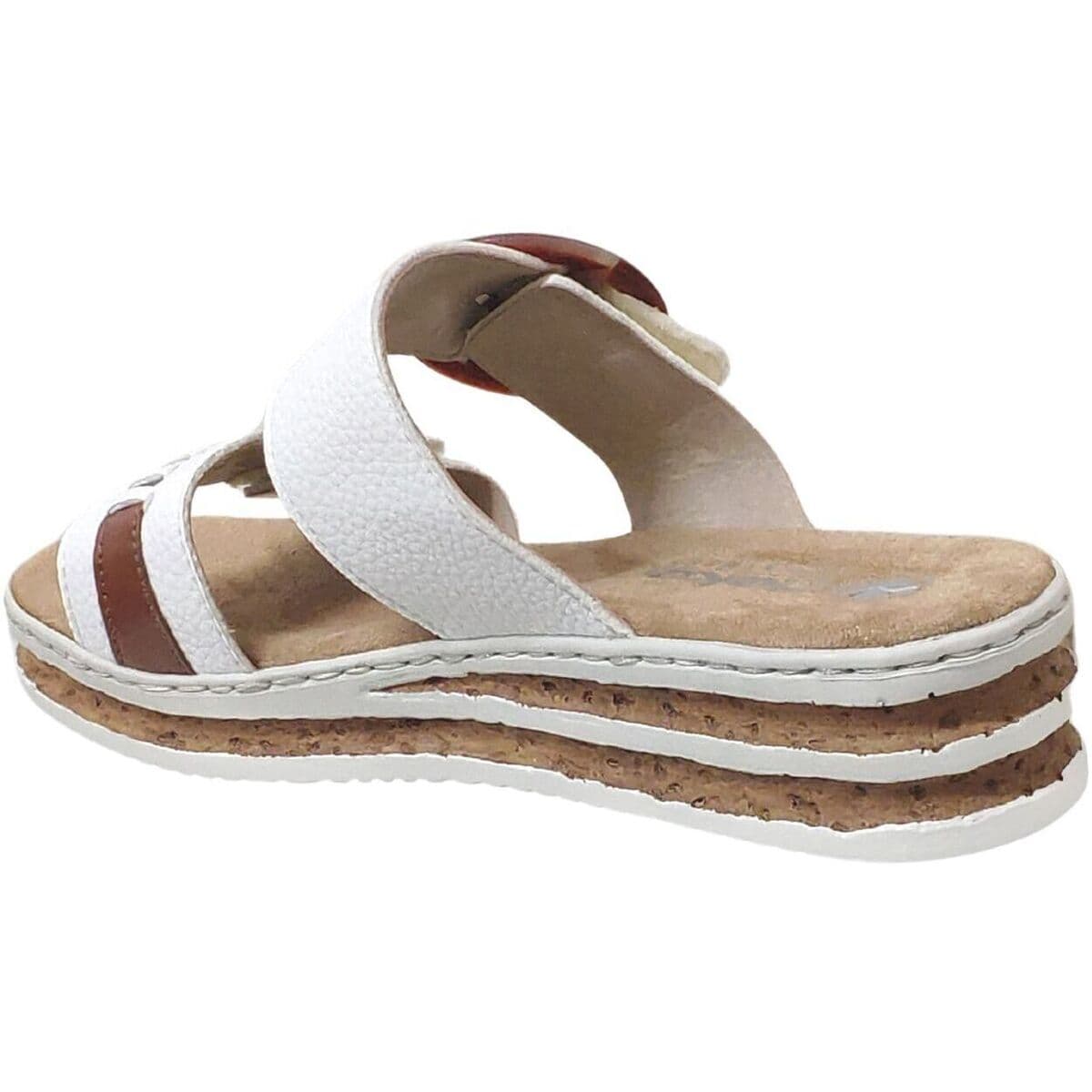Women's Mules Rieker White