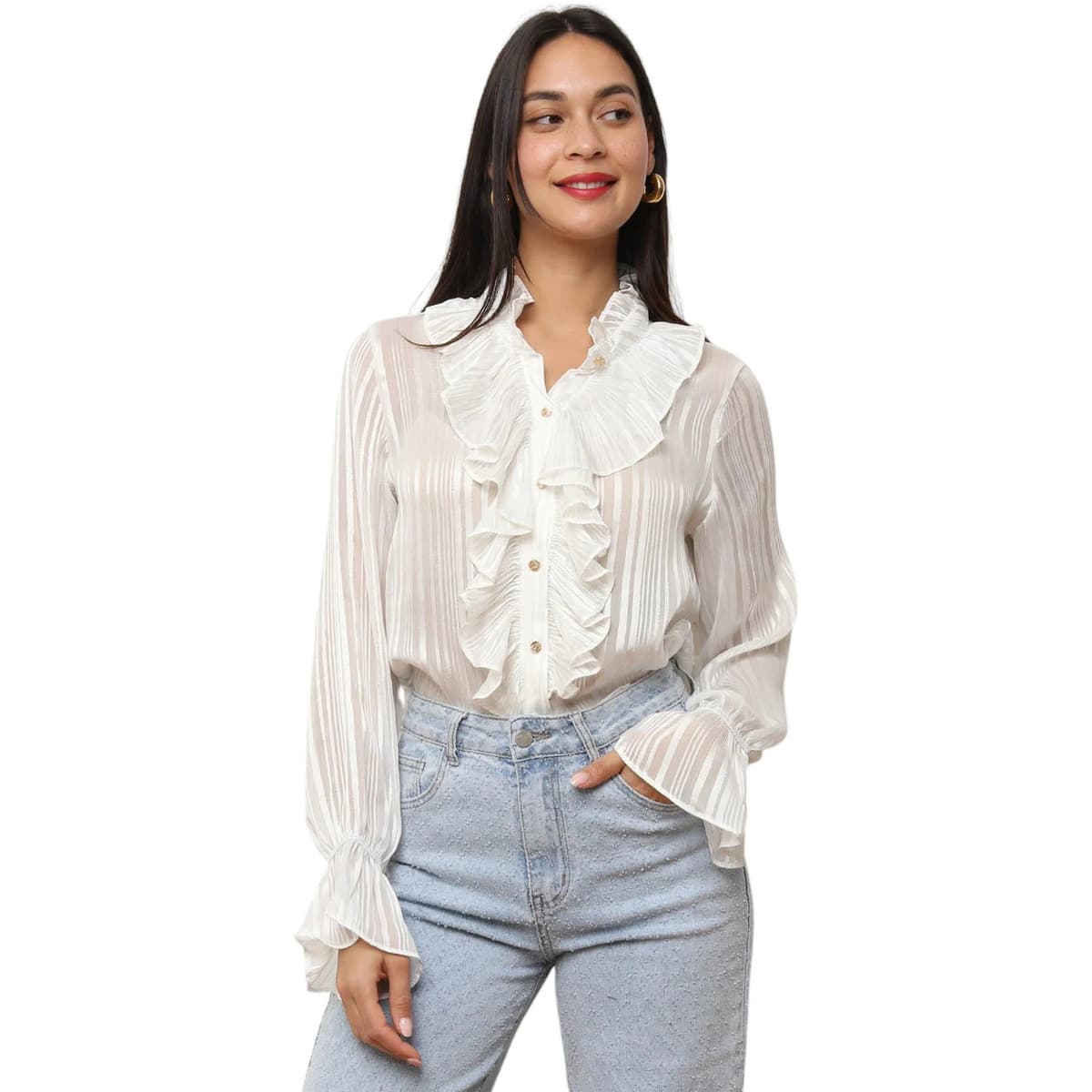 Women's Shirts La Modeuse White