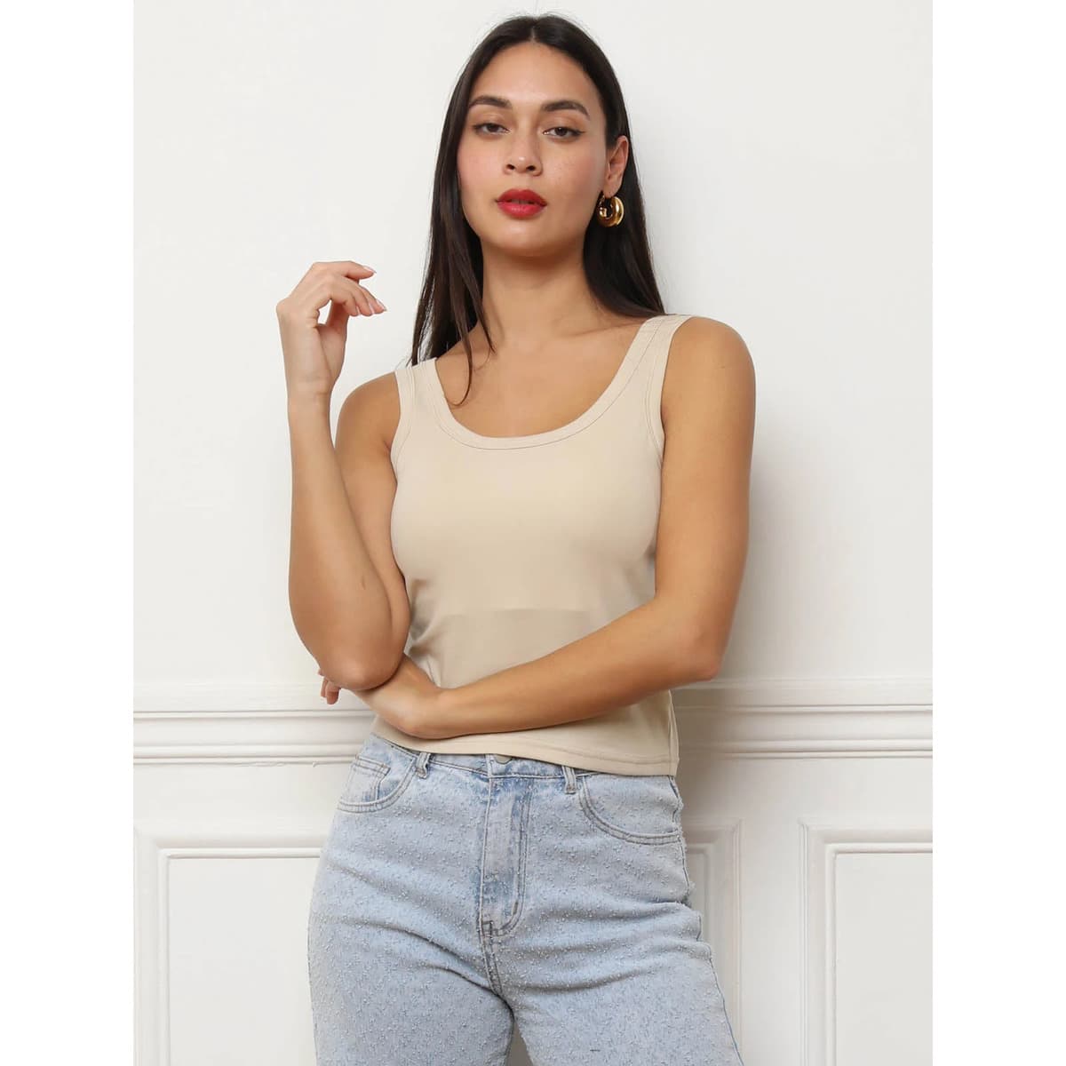 Women's T-Shirts La Modeuse Beige