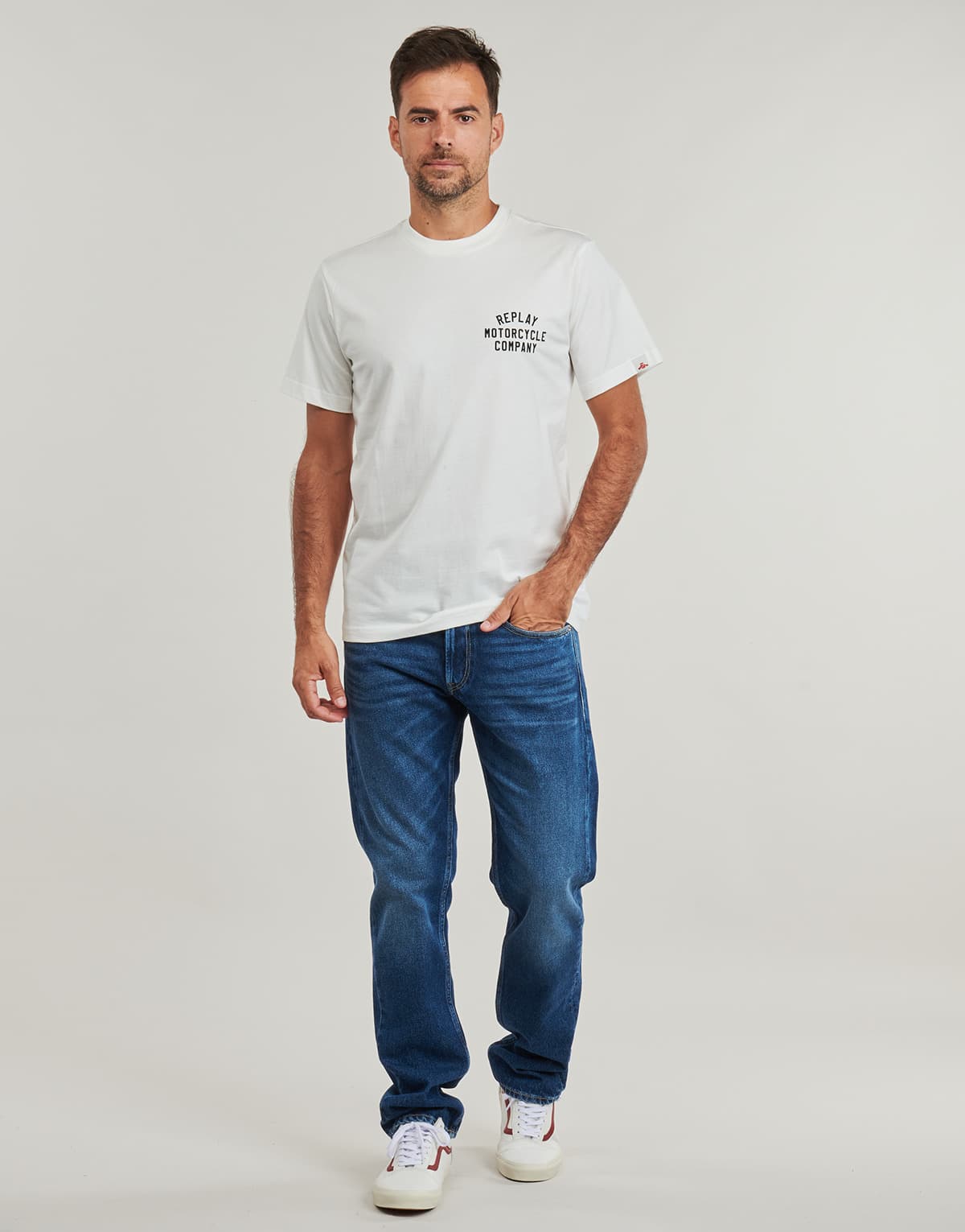 Men's T-Shirts Replay White