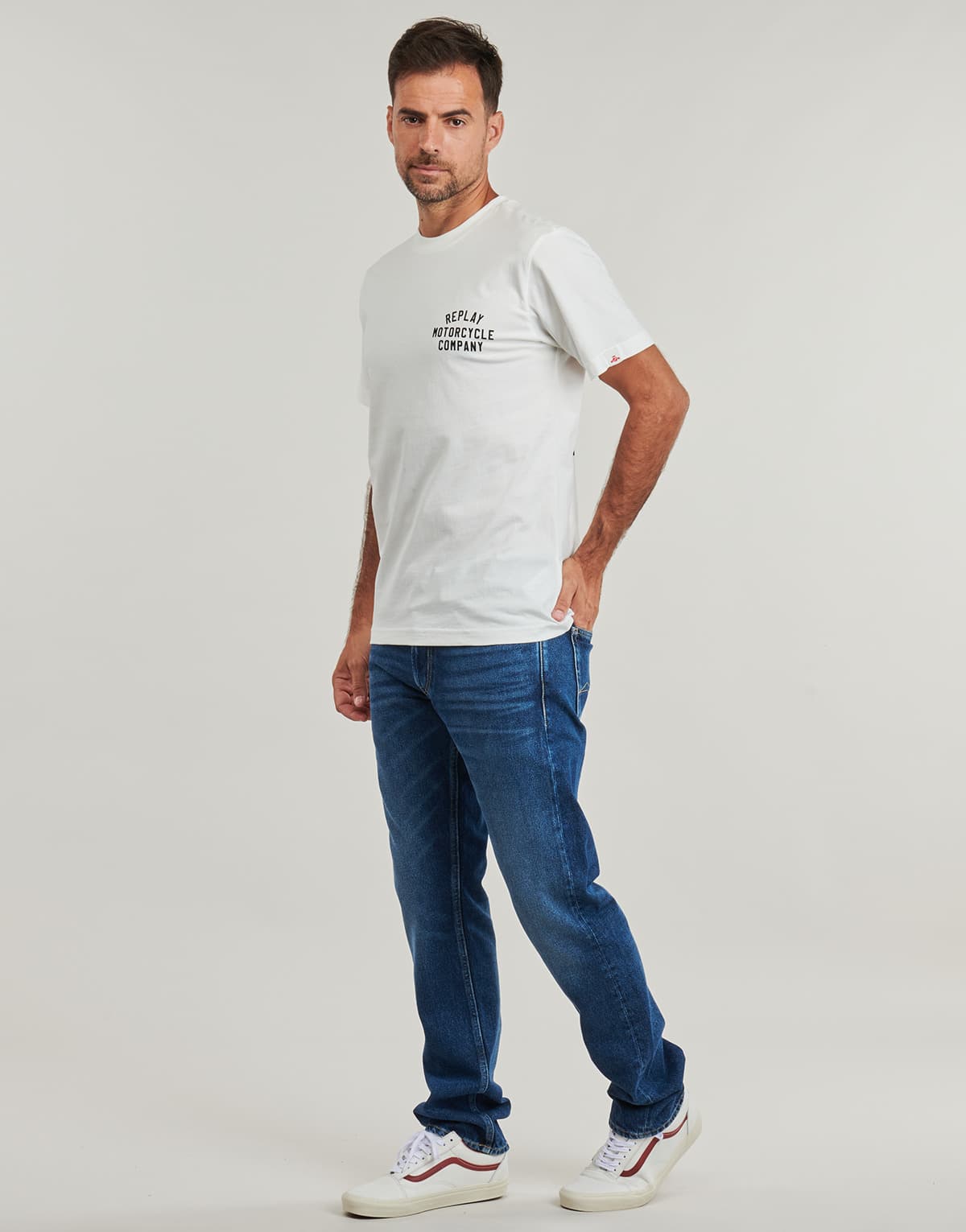 Men's T-Shirts Replay White