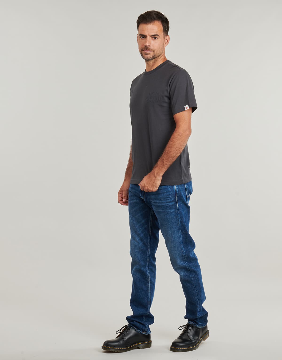 Men's T-Shirts Replay Gray