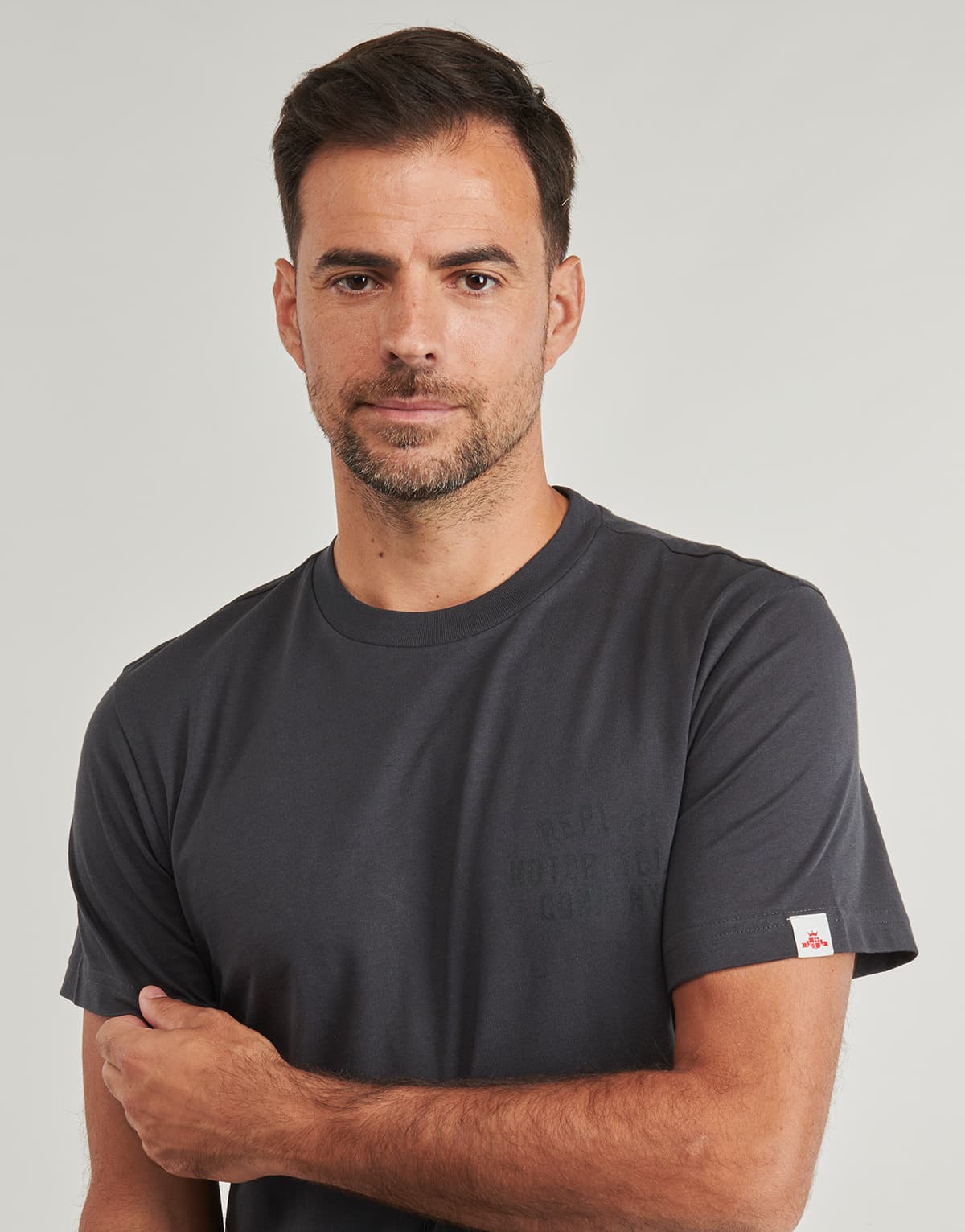 Men's T-Shirts Replay Gray