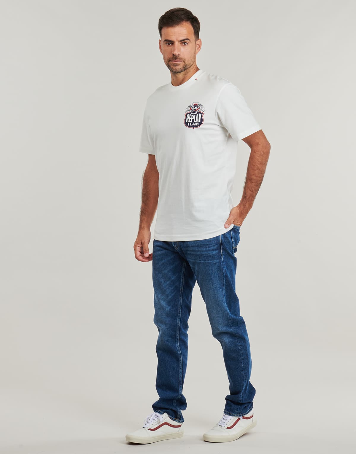 Men's T-Shirts Replay White