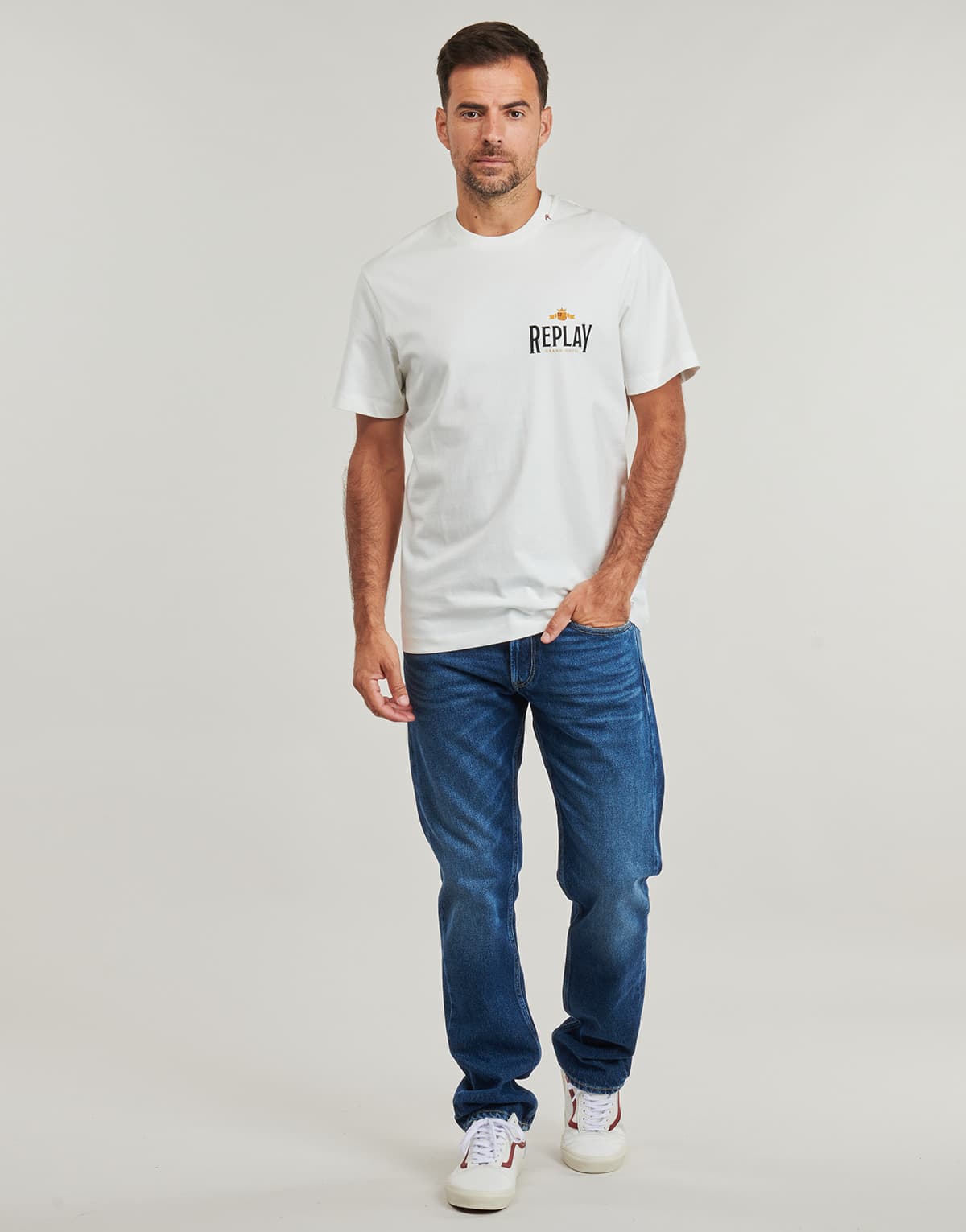 Men's T-Shirts Replay White