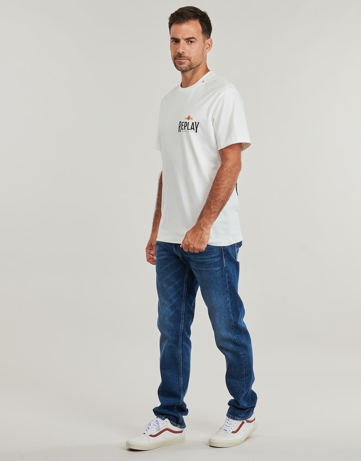 Men's T-Shirts Replay White
