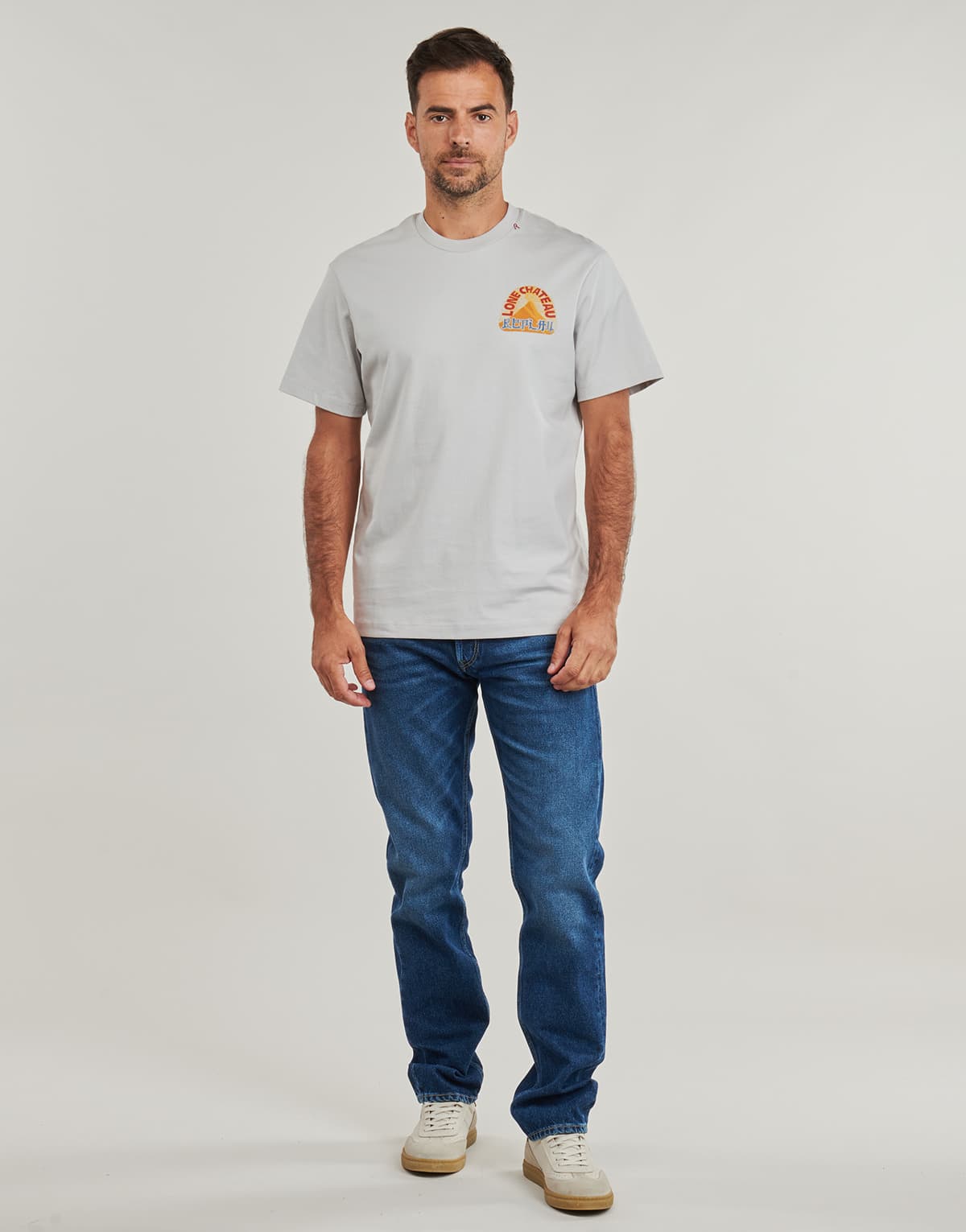Men's T-Shirts Replay Gray