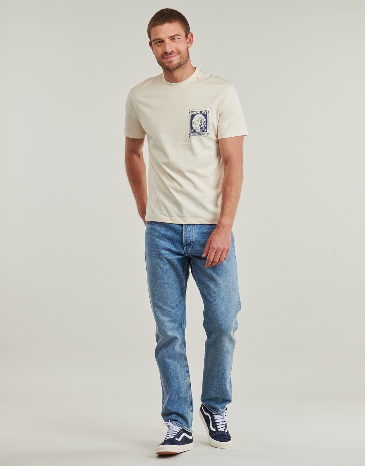 Men's T-Shirts Replay White