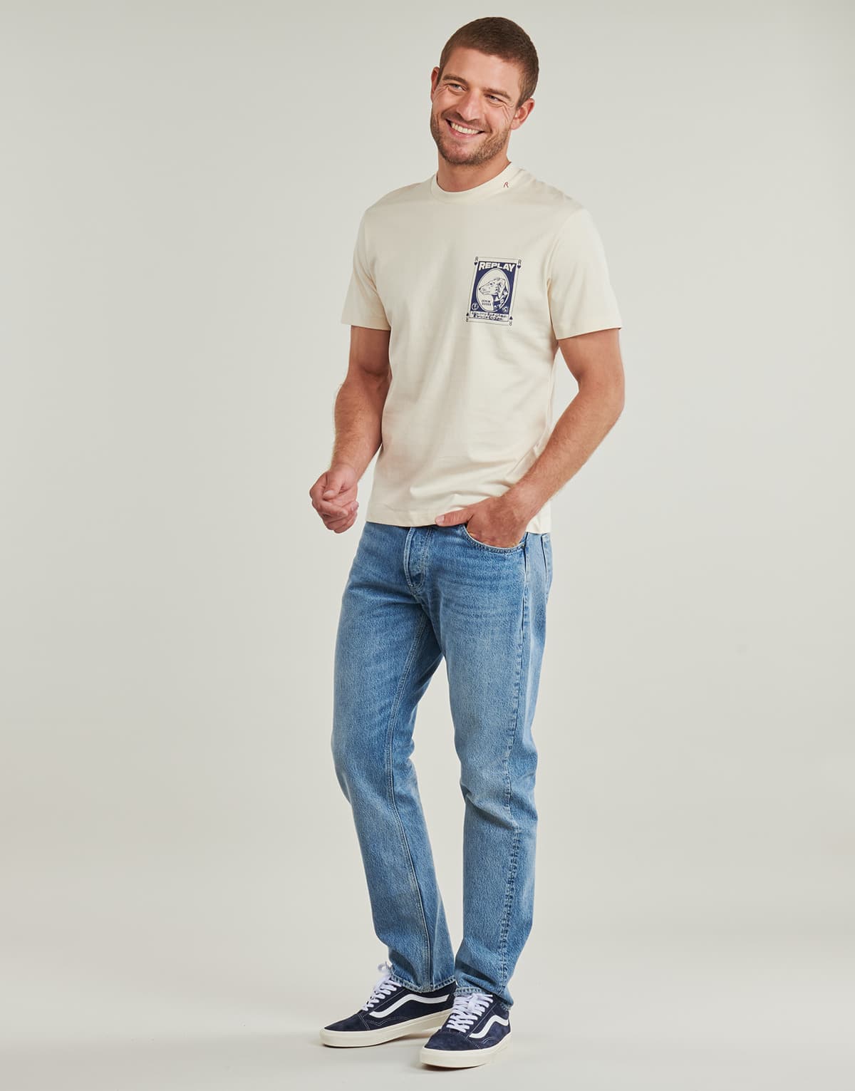 Men's T-Shirts Replay White
