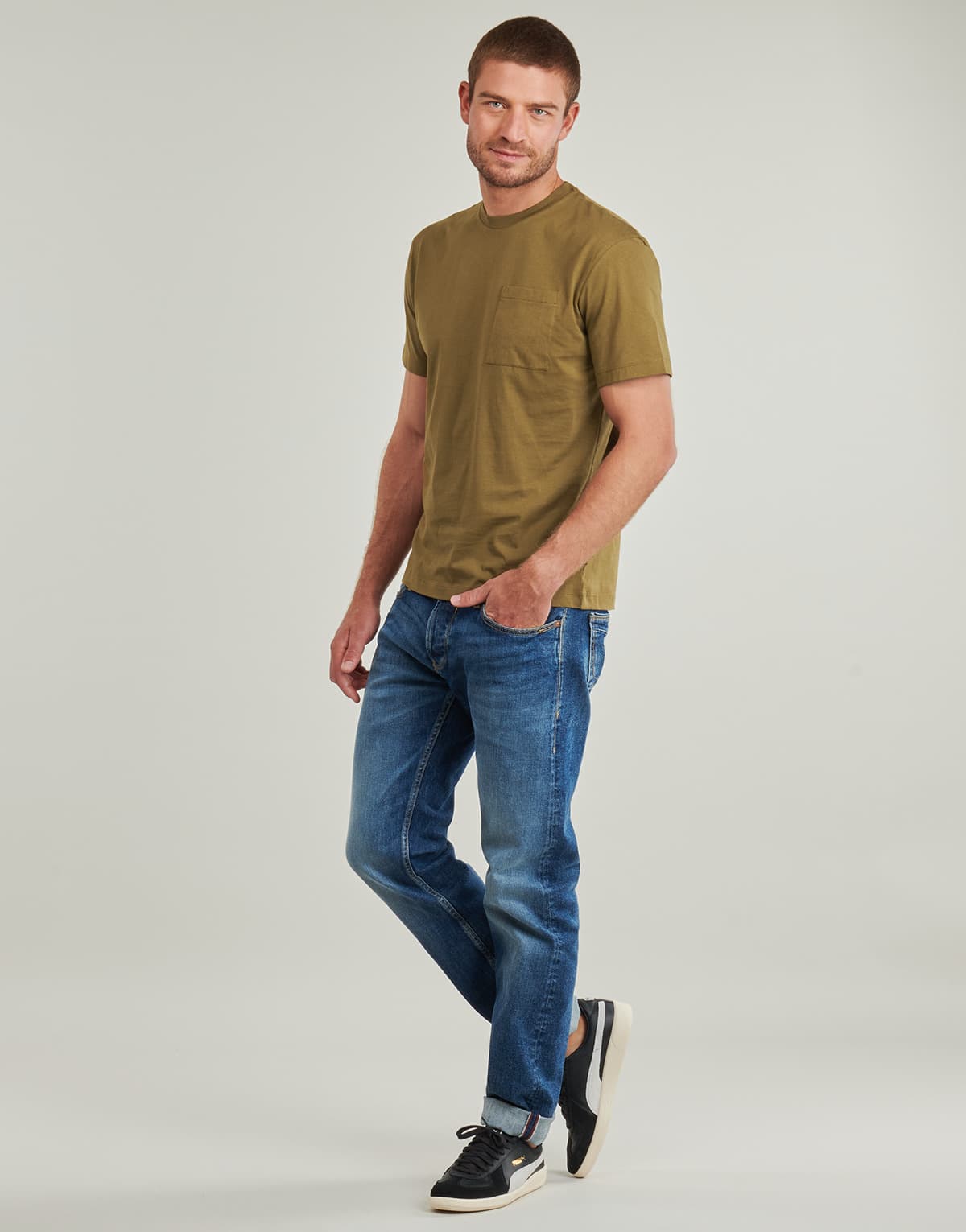 Men's T-Shirts Replay Brown