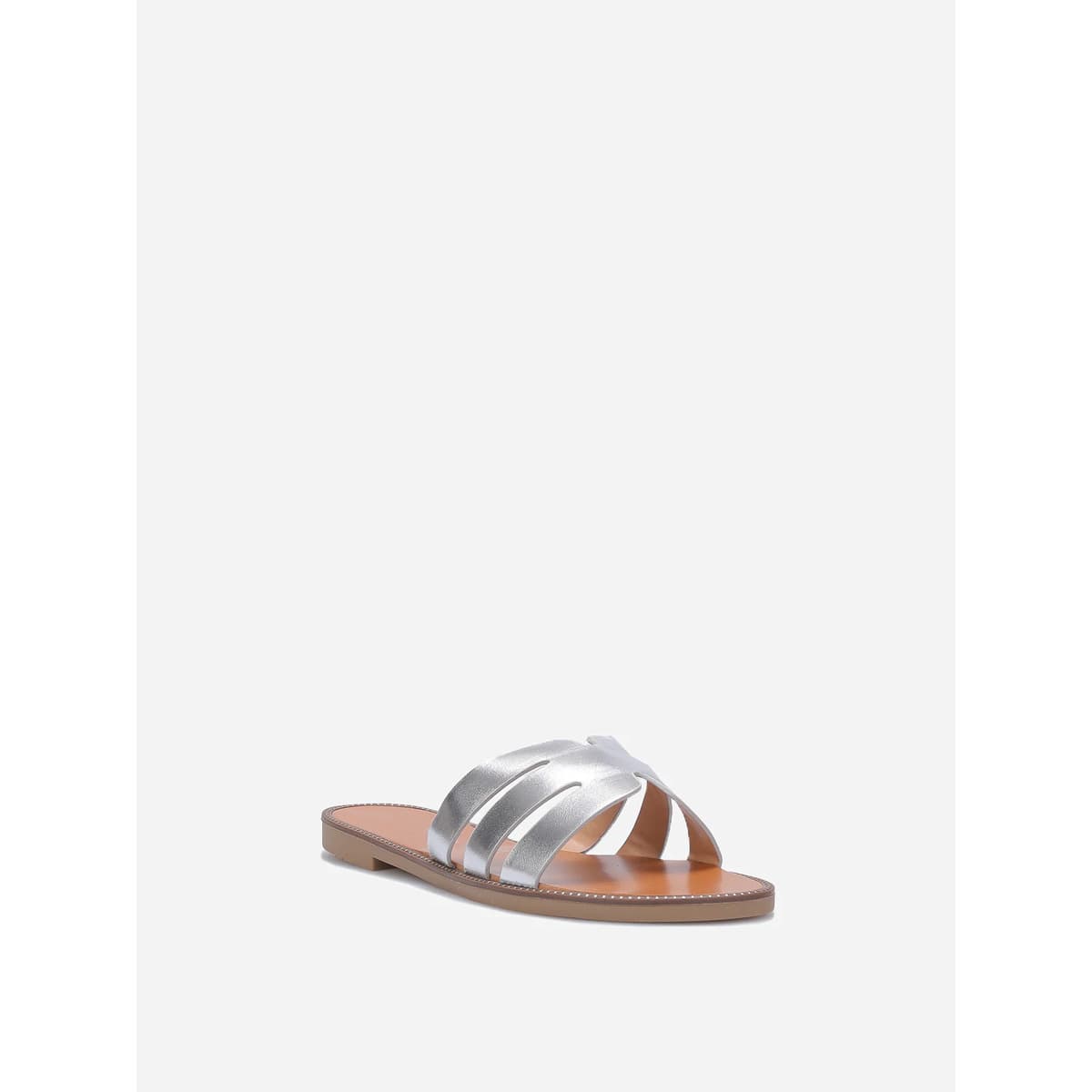 Women's Flip Flops La Modeuse Silver