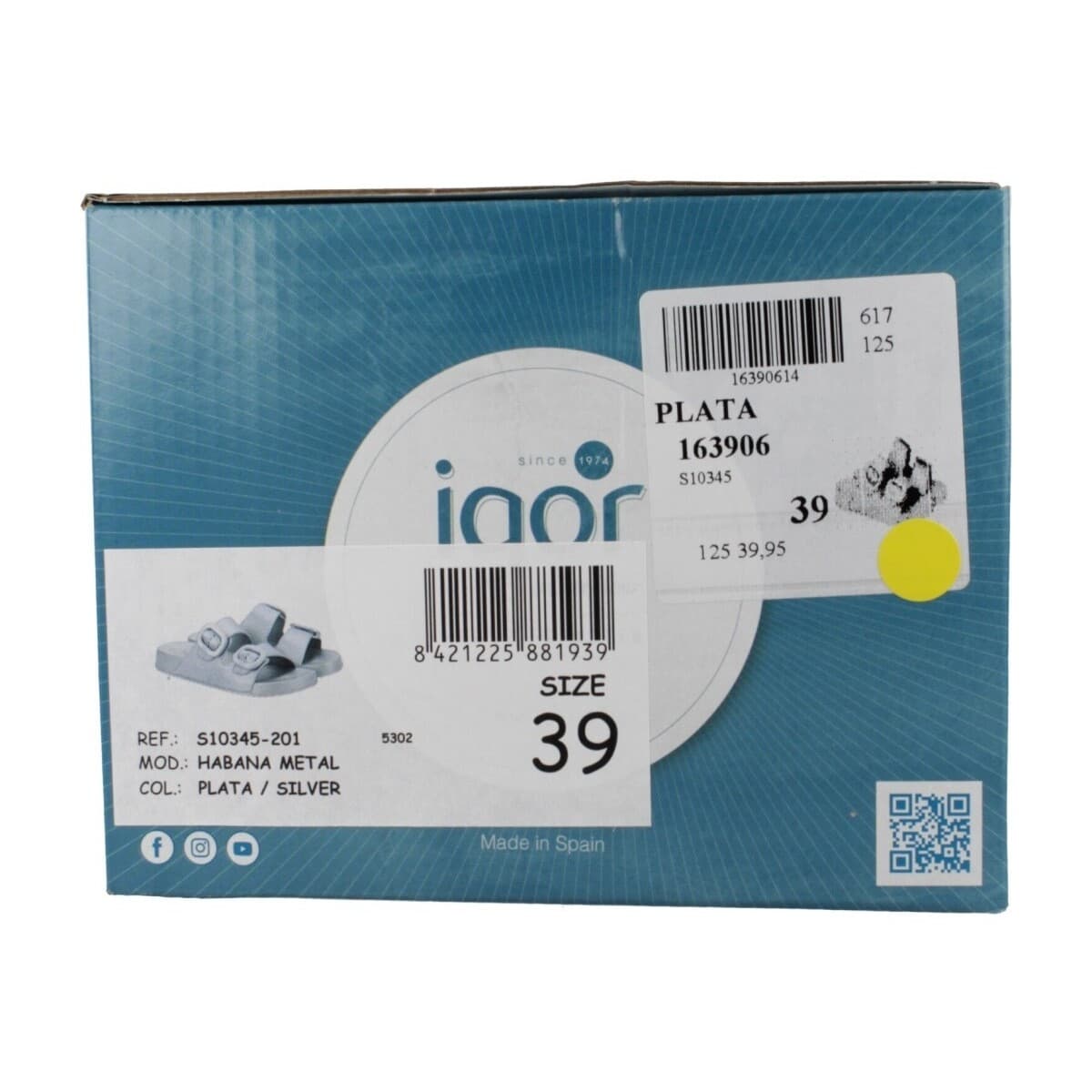 Women's Flip Flops IGOR Silver