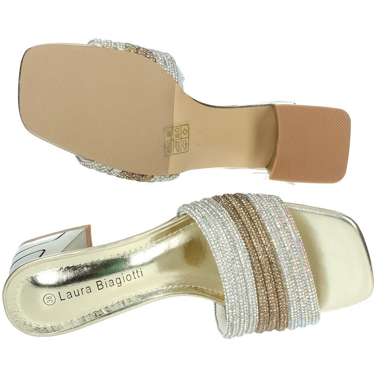 Women's Flip Flops Laura Biagiotti Gold