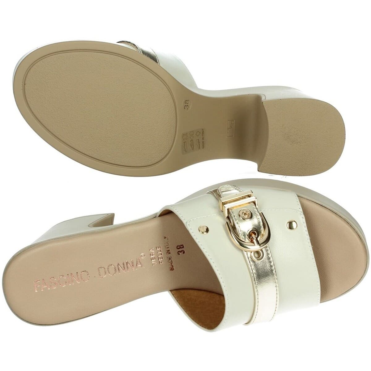 Women's Flip Flops Fascino Donna Beige
