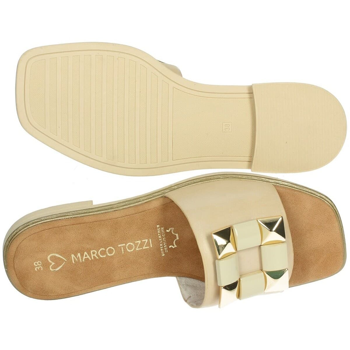 Women's Flip Flops Marco Tozzi Beige