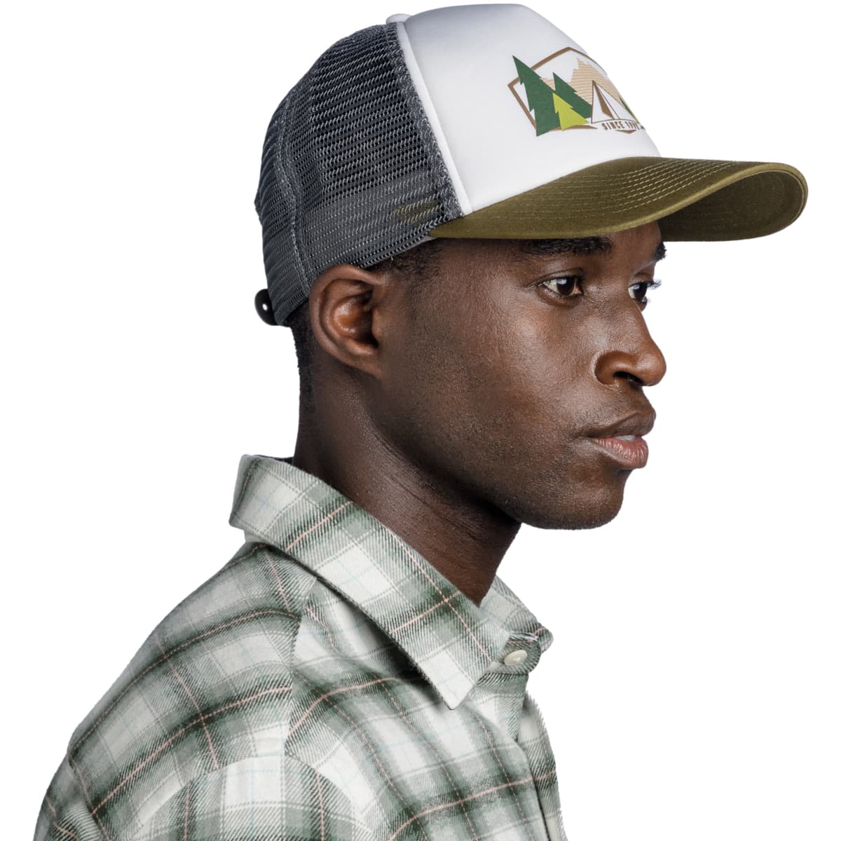 Men's Caps Buff White