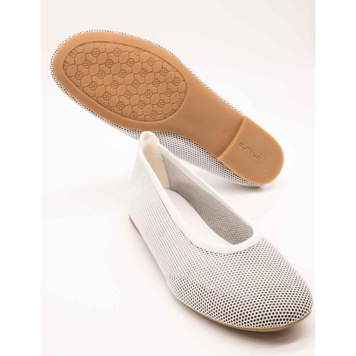 Women's Ballet Flats Unisa White