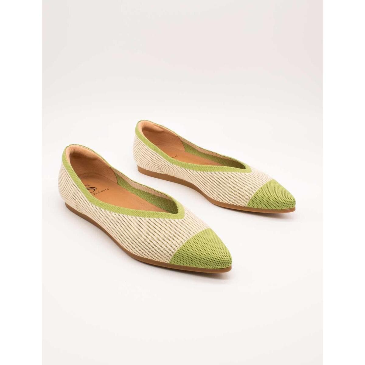 Women's Ballet Flats Miss Elastic Green
