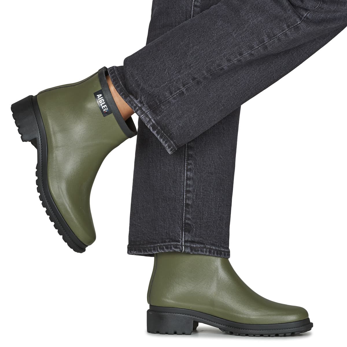Women's Wellington Boots Aigle Khaki