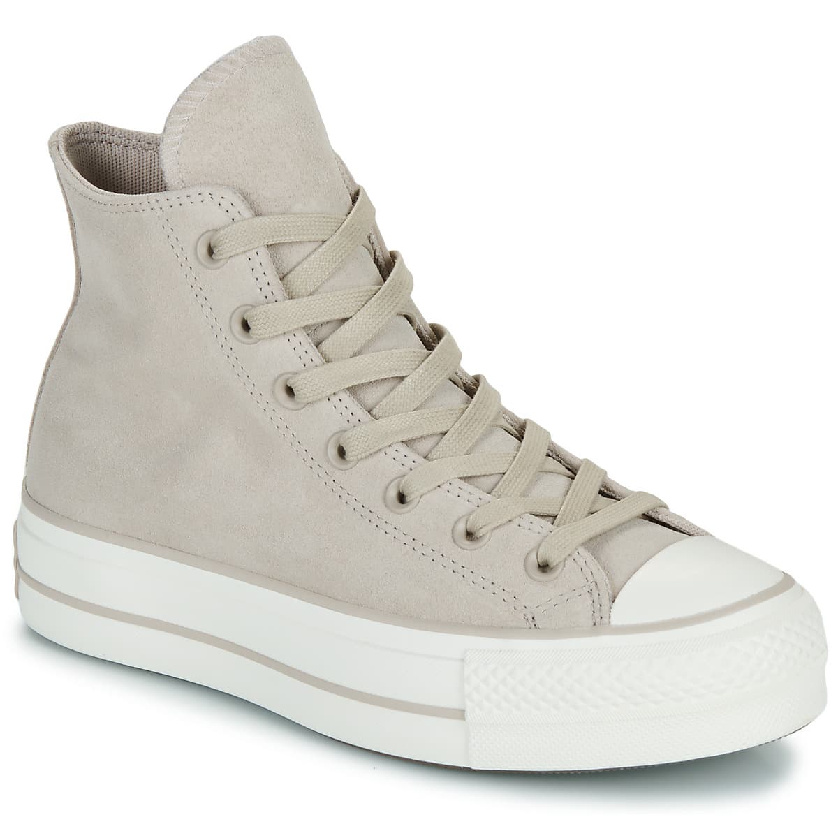 Converse All Star Lift Platform Suede Δίπατα Μποτάκια Μπεζ