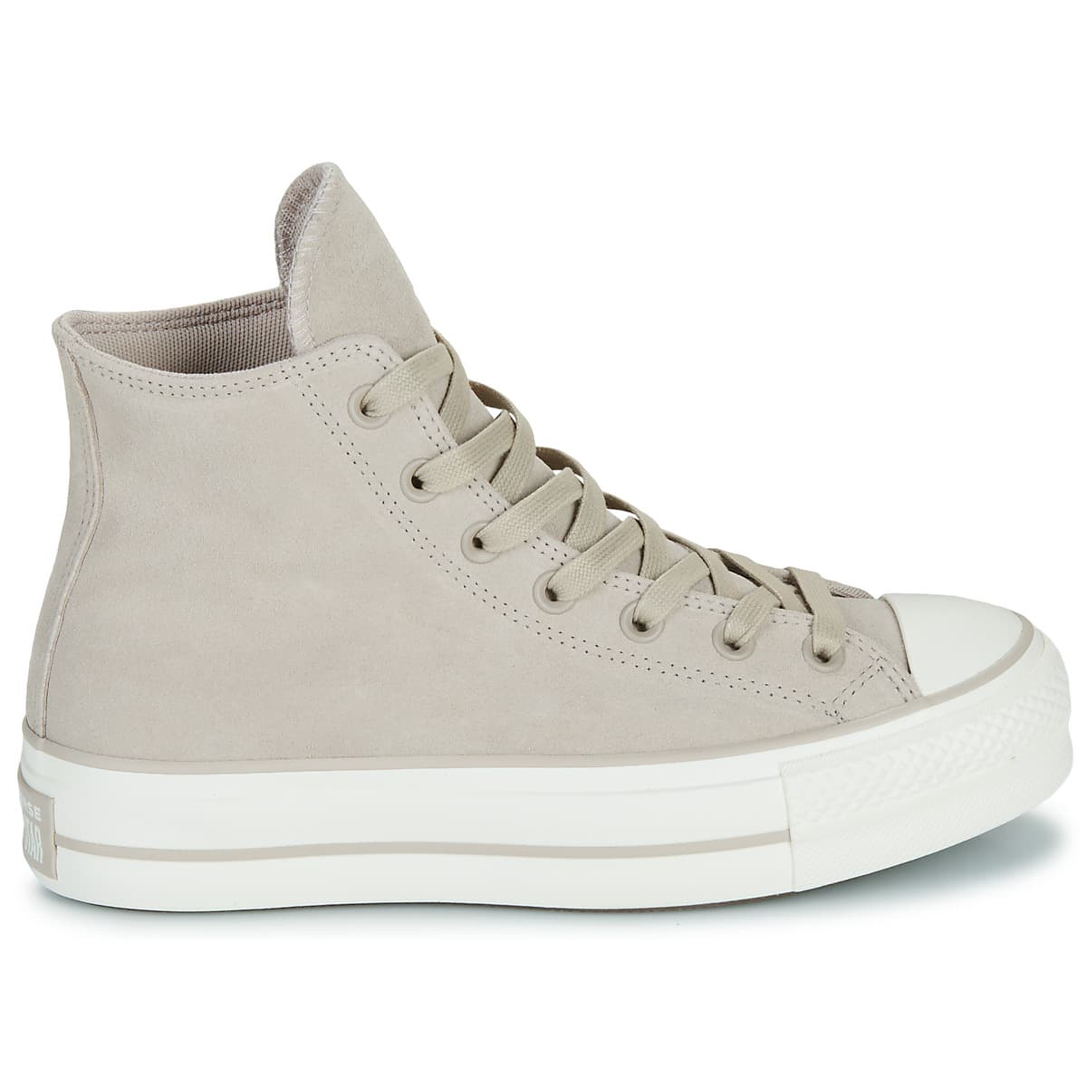 Converse All Star Lift Platform Suede Δίπατα Μποτάκια Μπεζ