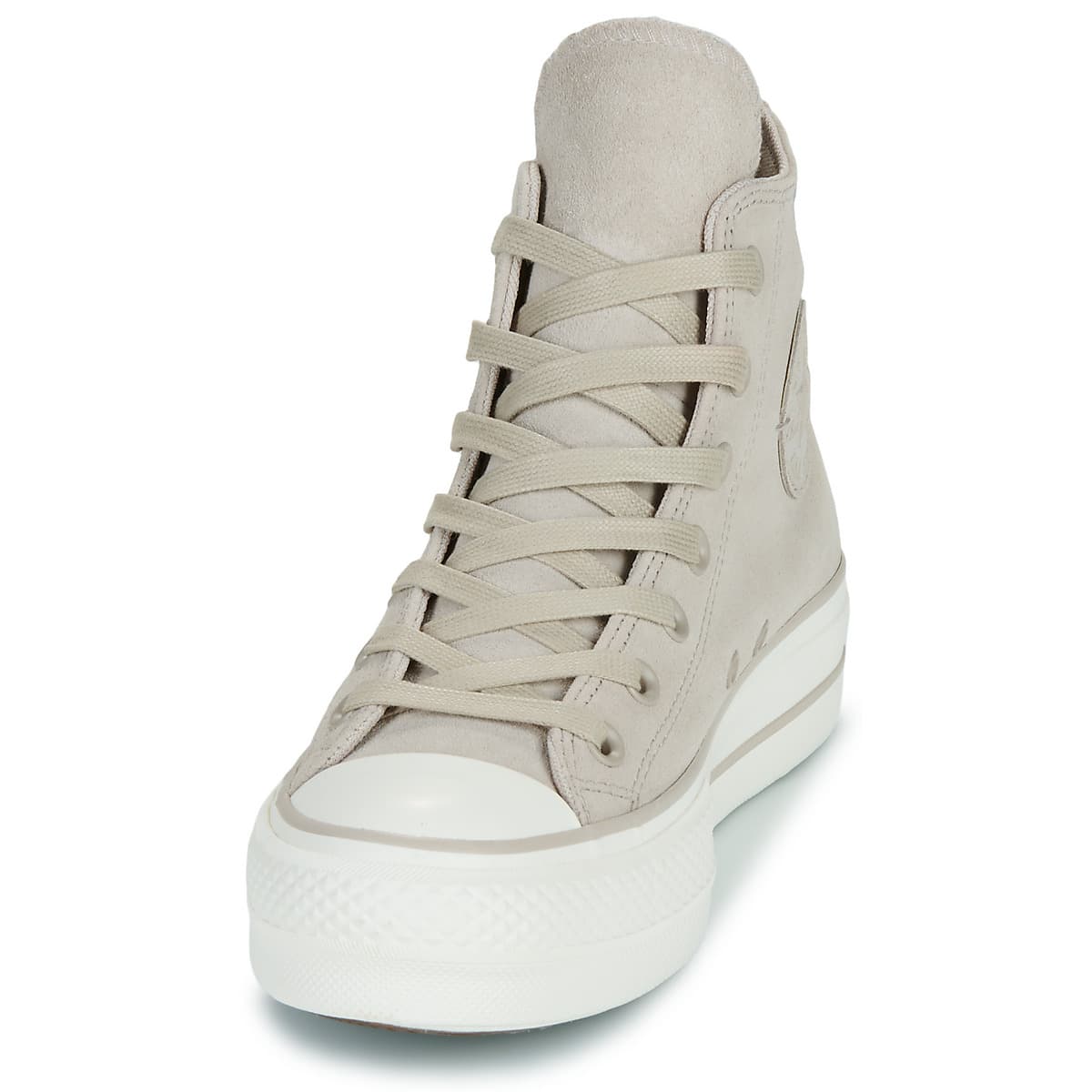 Converse All Star Lift Platform Suede Δίπατα Μποτάκια Μπεζ