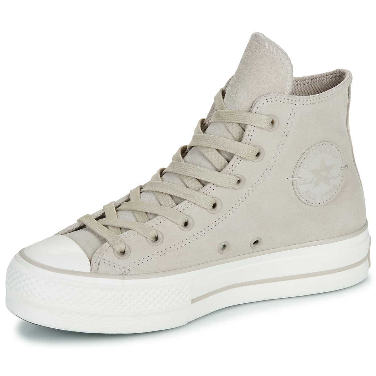 Converse All Star Lift Platform Suede Δίπατα Μποτάκια Μπεζ