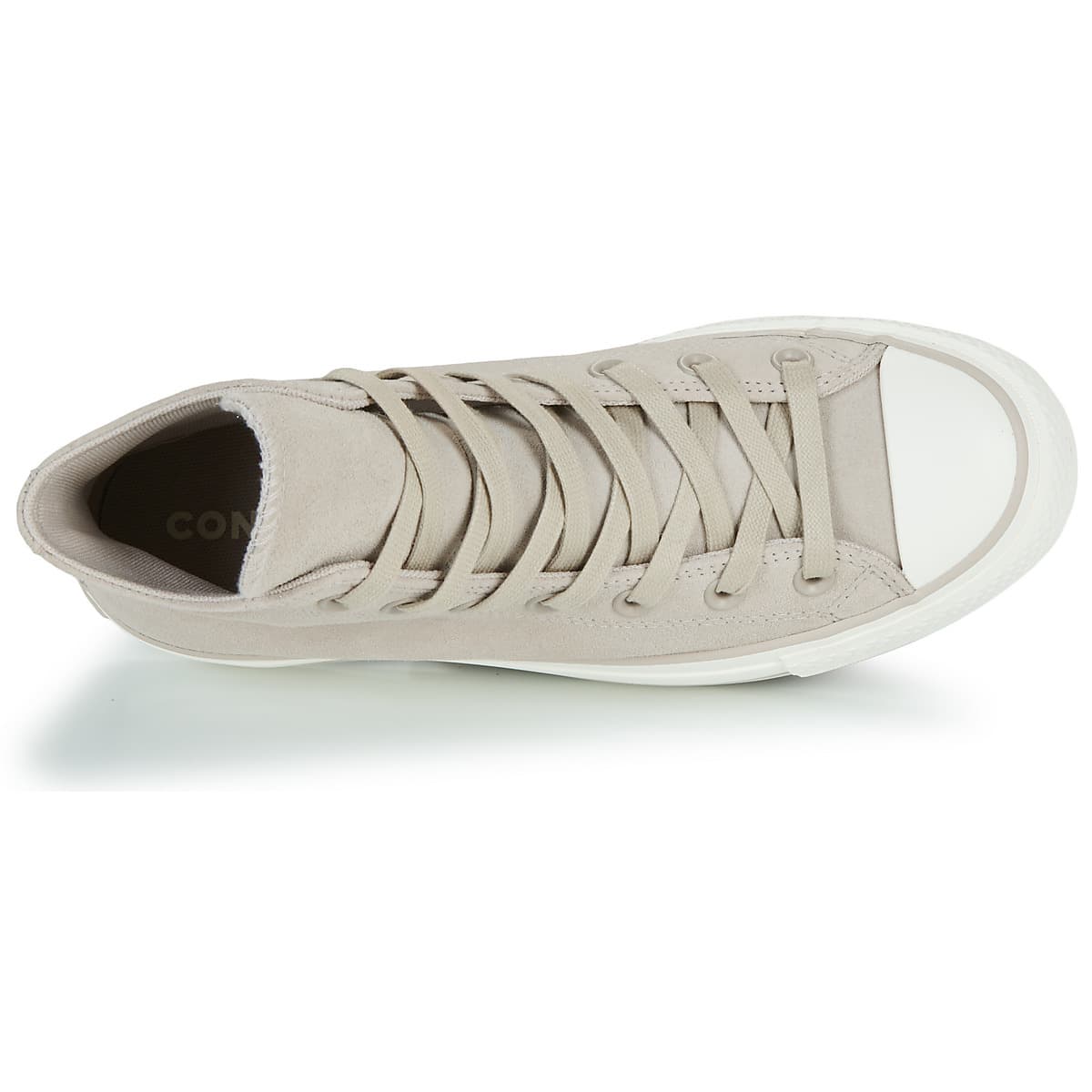 Converse All Star Lift Platform Suede Δίπατα Μποτάκια Μπεζ