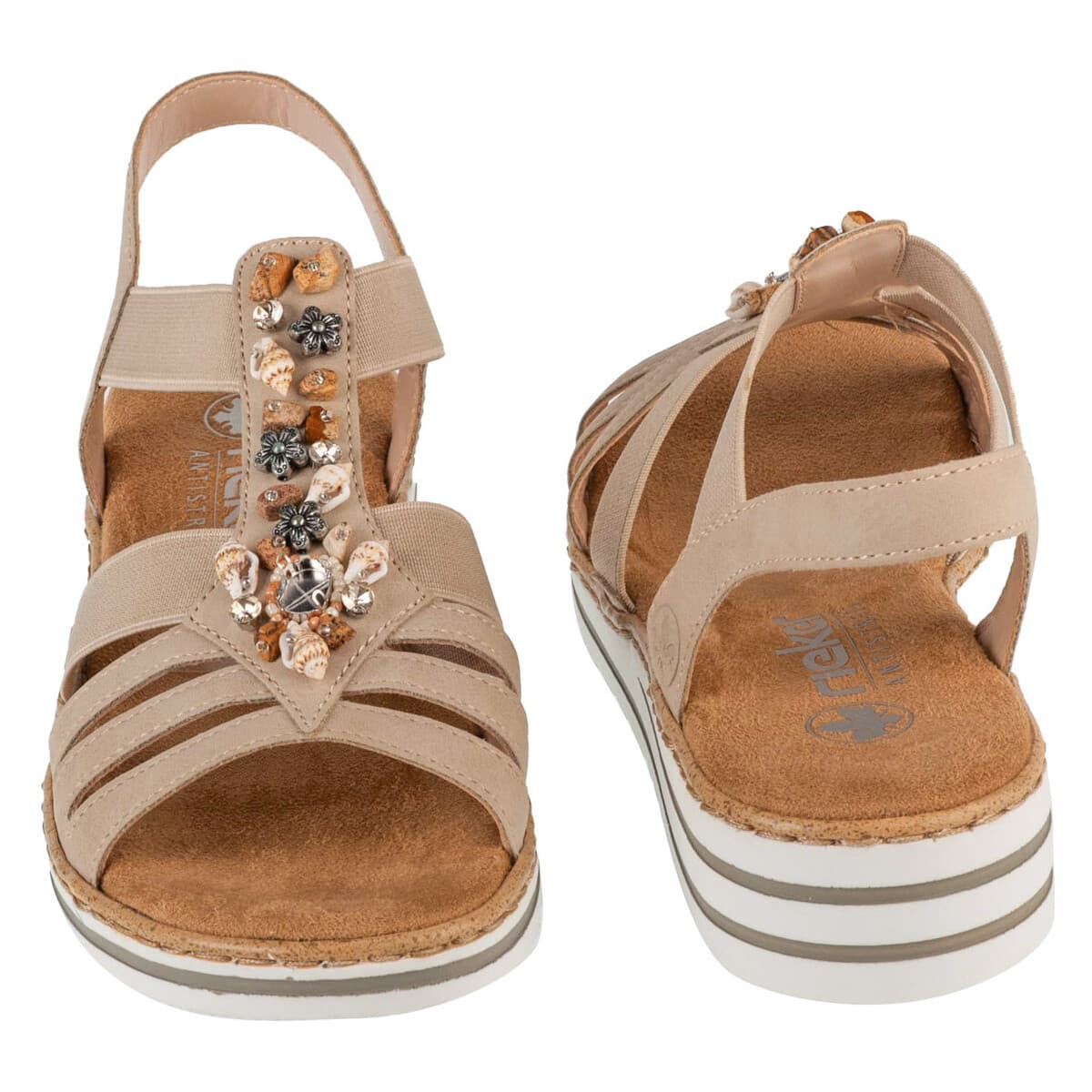 Women's Sports Sandals Rieker Beige