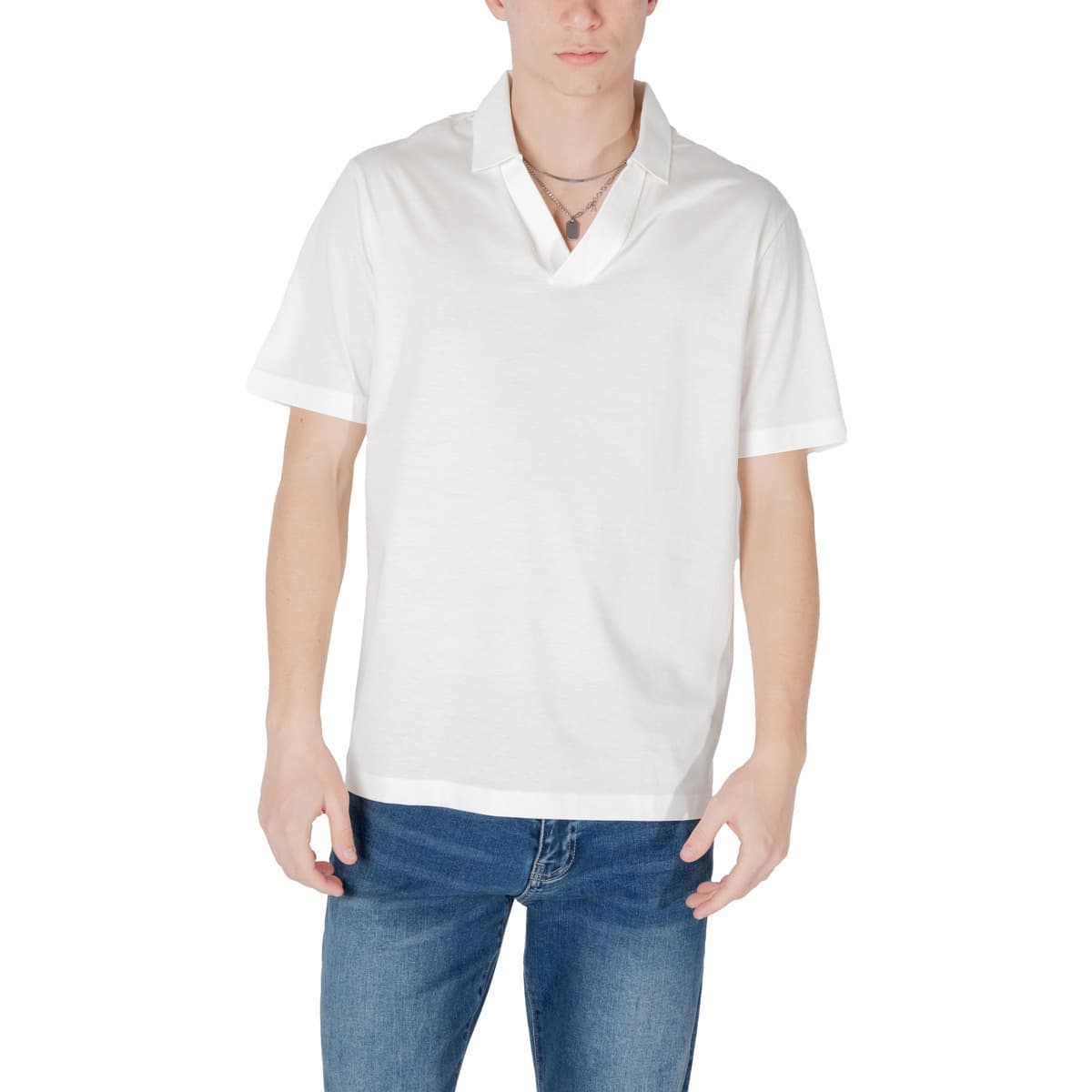 Men's Polo Shirts EAX White