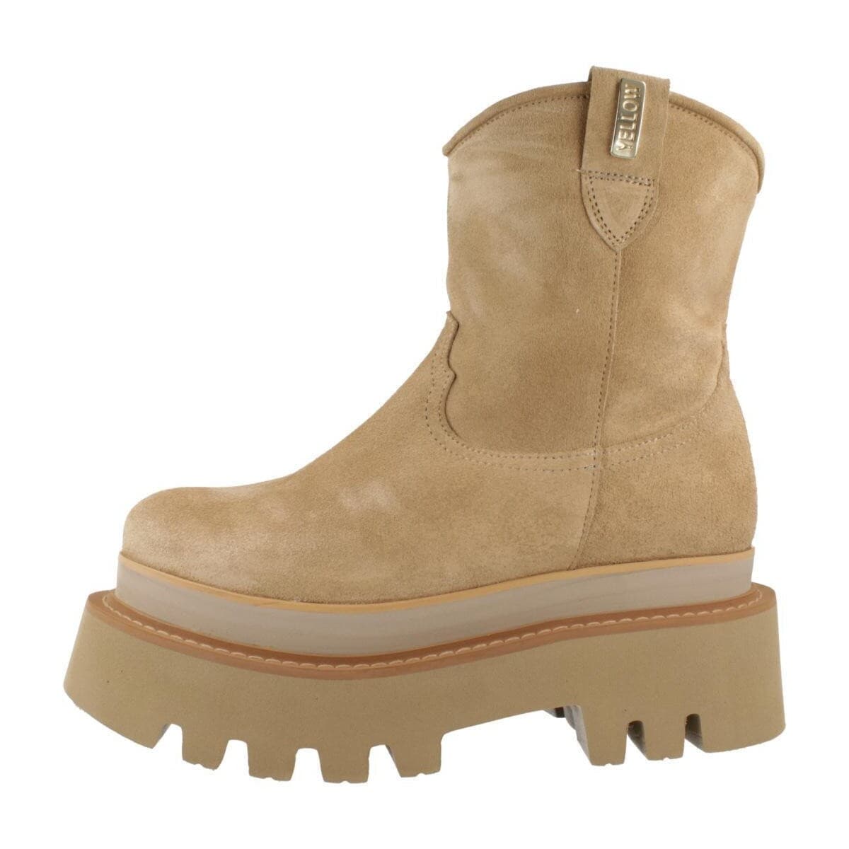 Women's Ankle Boots Yellow Brown