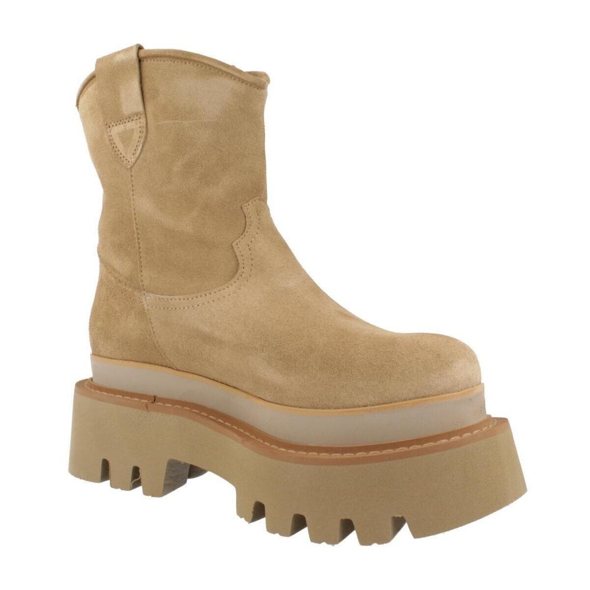 Women's Ankle Boots Yellow Brown
