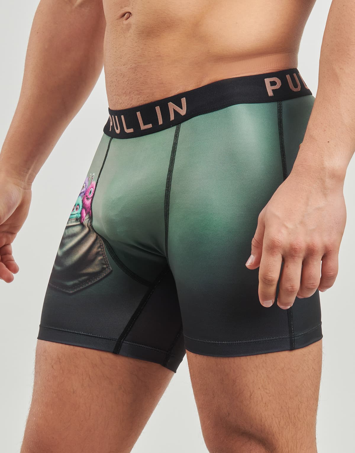 Men's Boxer Briefs Pullin Green