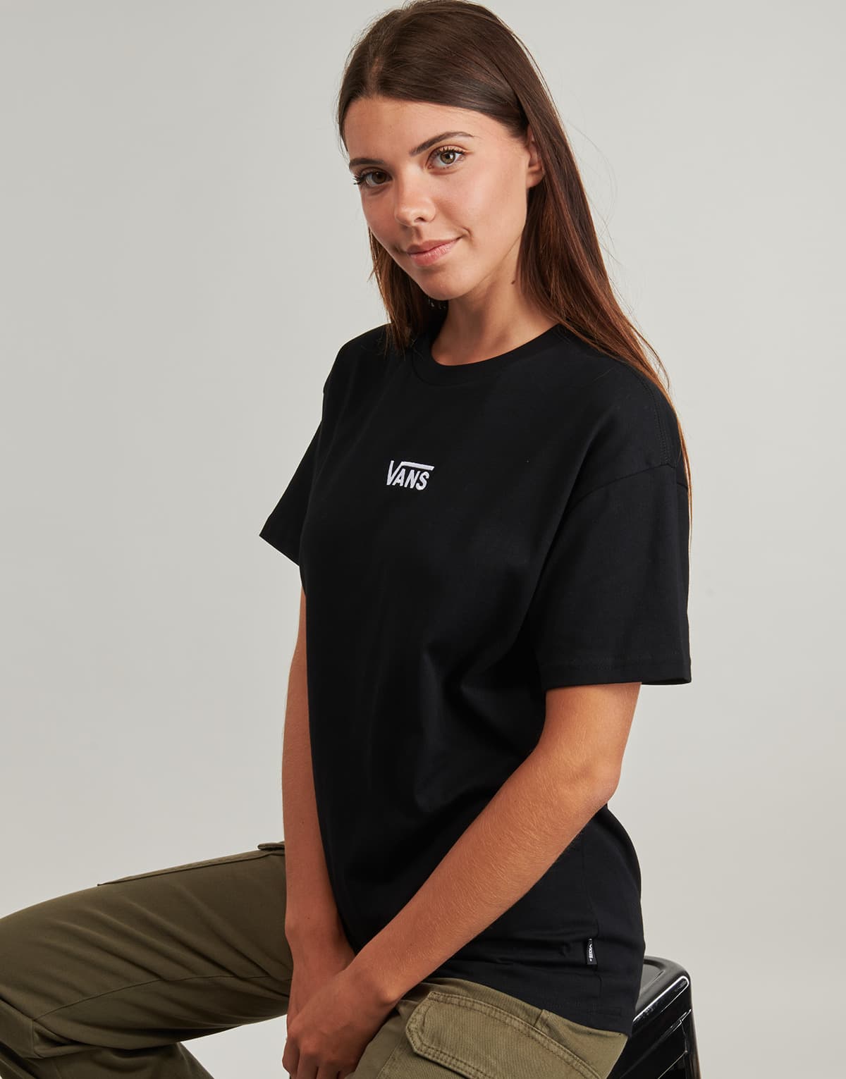 Women's T-Shirts Vans Black