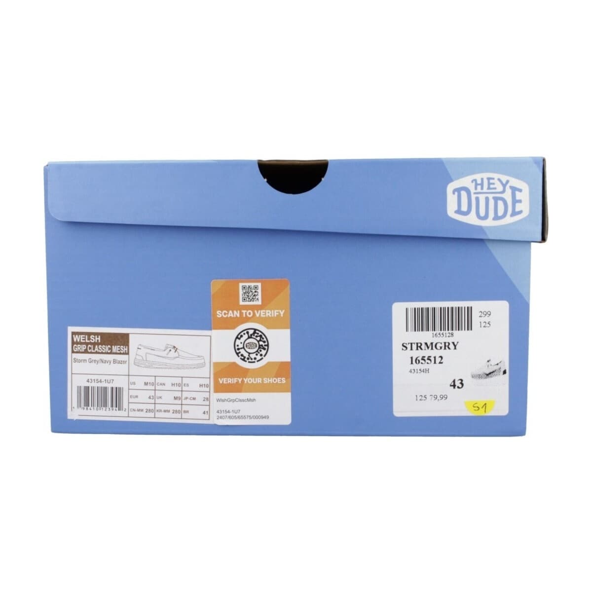 Men's Derby Shoes HEYDUDE Gray