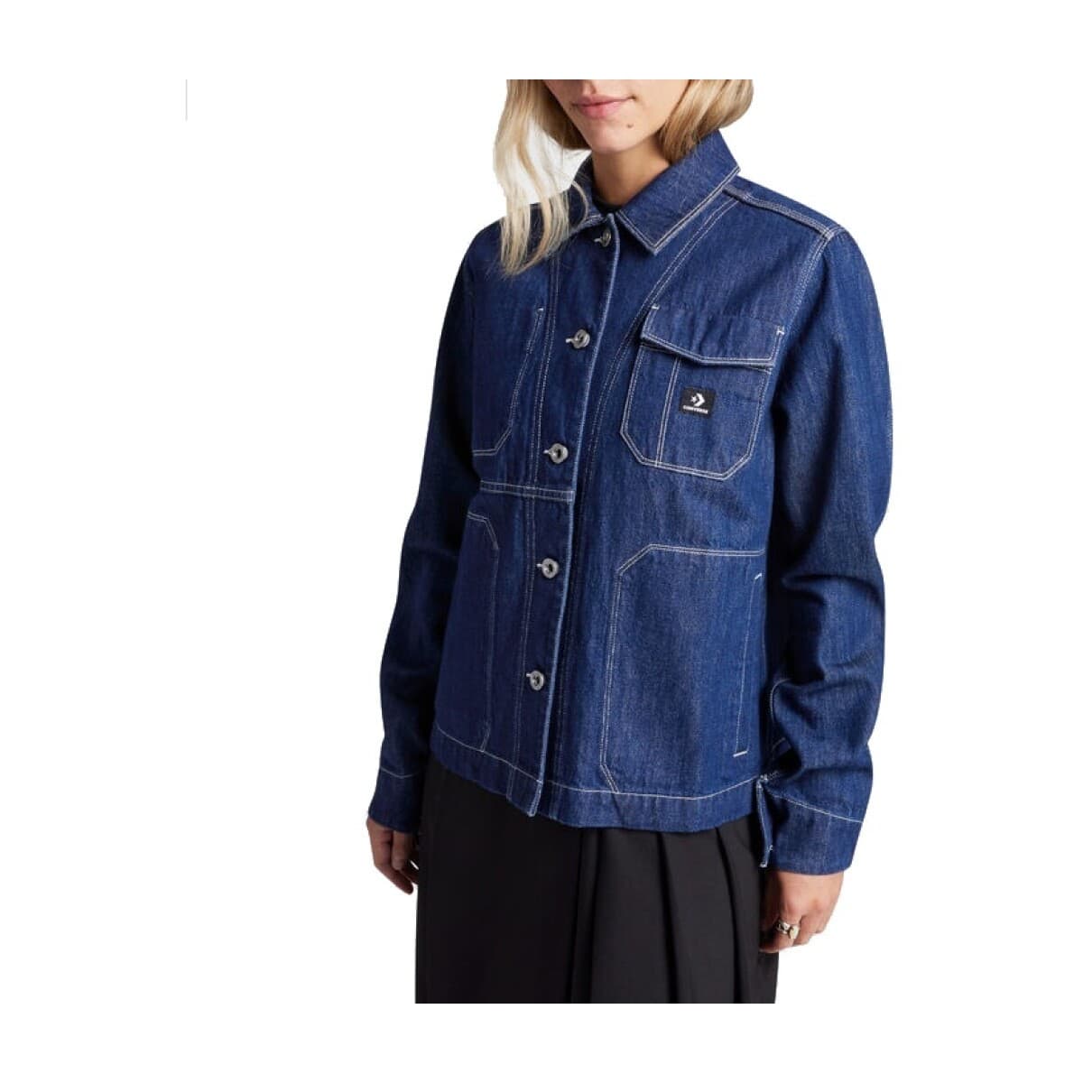 Δερμάτινο Μπουφάν Converse Chaqueta Vaquera Mujer Modèle Denim Work Coat
