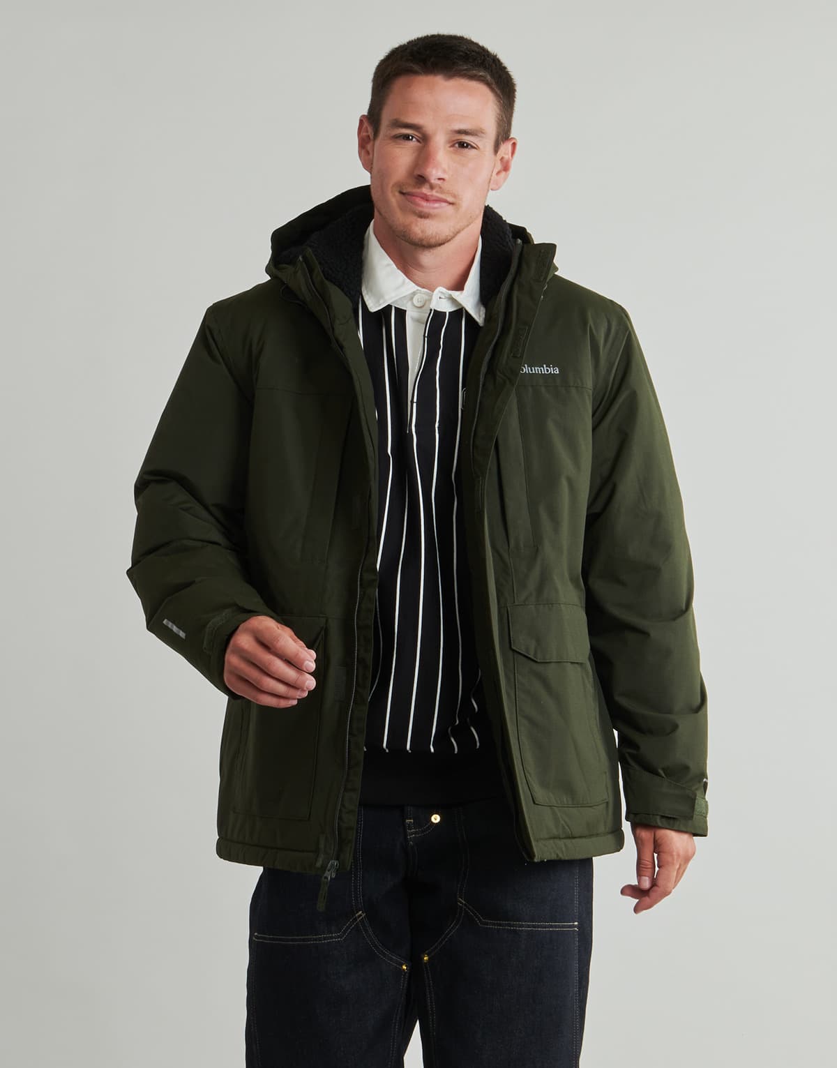 Men's Parkas Columbia Khaki