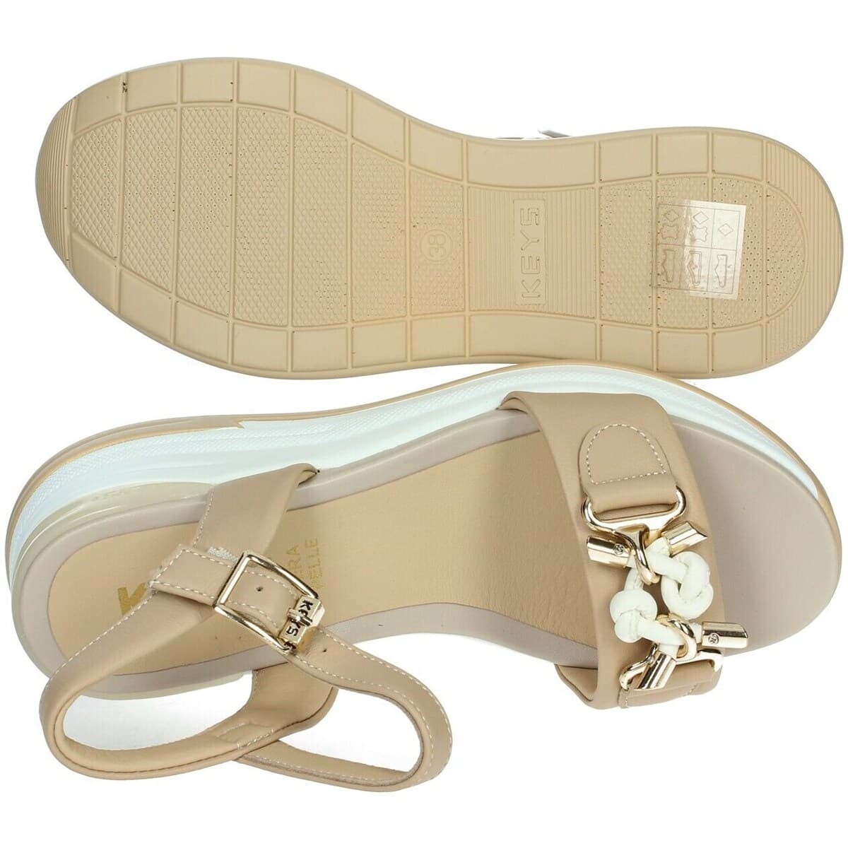 Women's Platforms Keys Beige