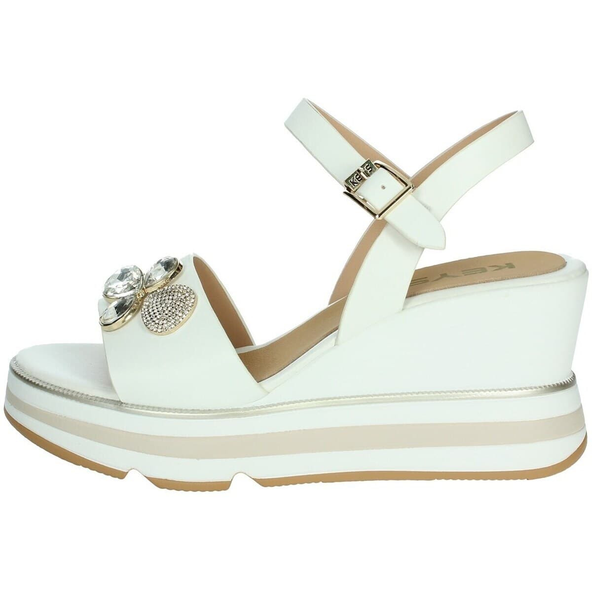 Women's Platforms Keys White