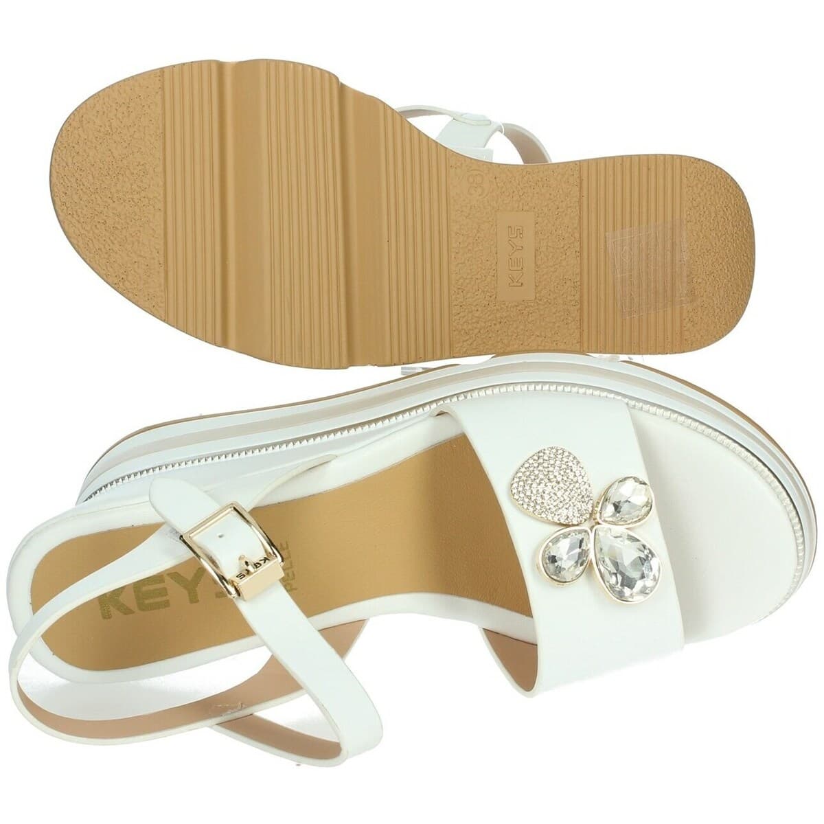 Women's Platforms Keys White