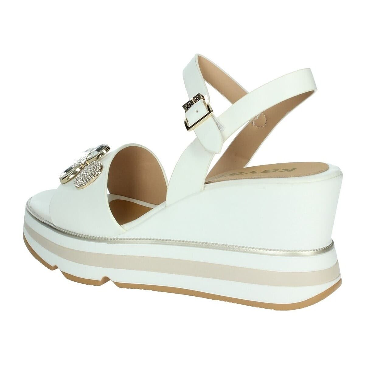 Women's Platforms Keys White